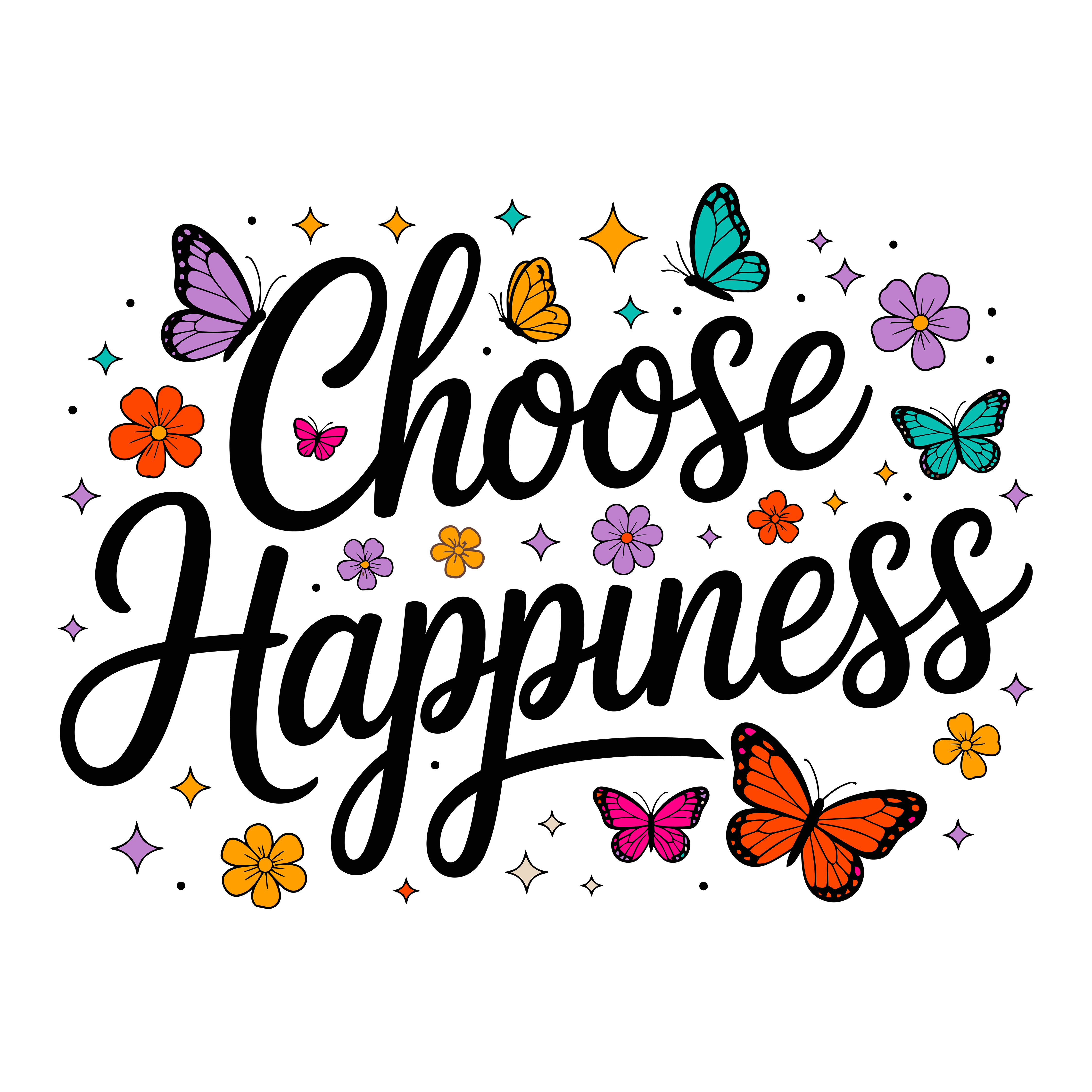 Choose Kindness Butterfly DTF Transfer
