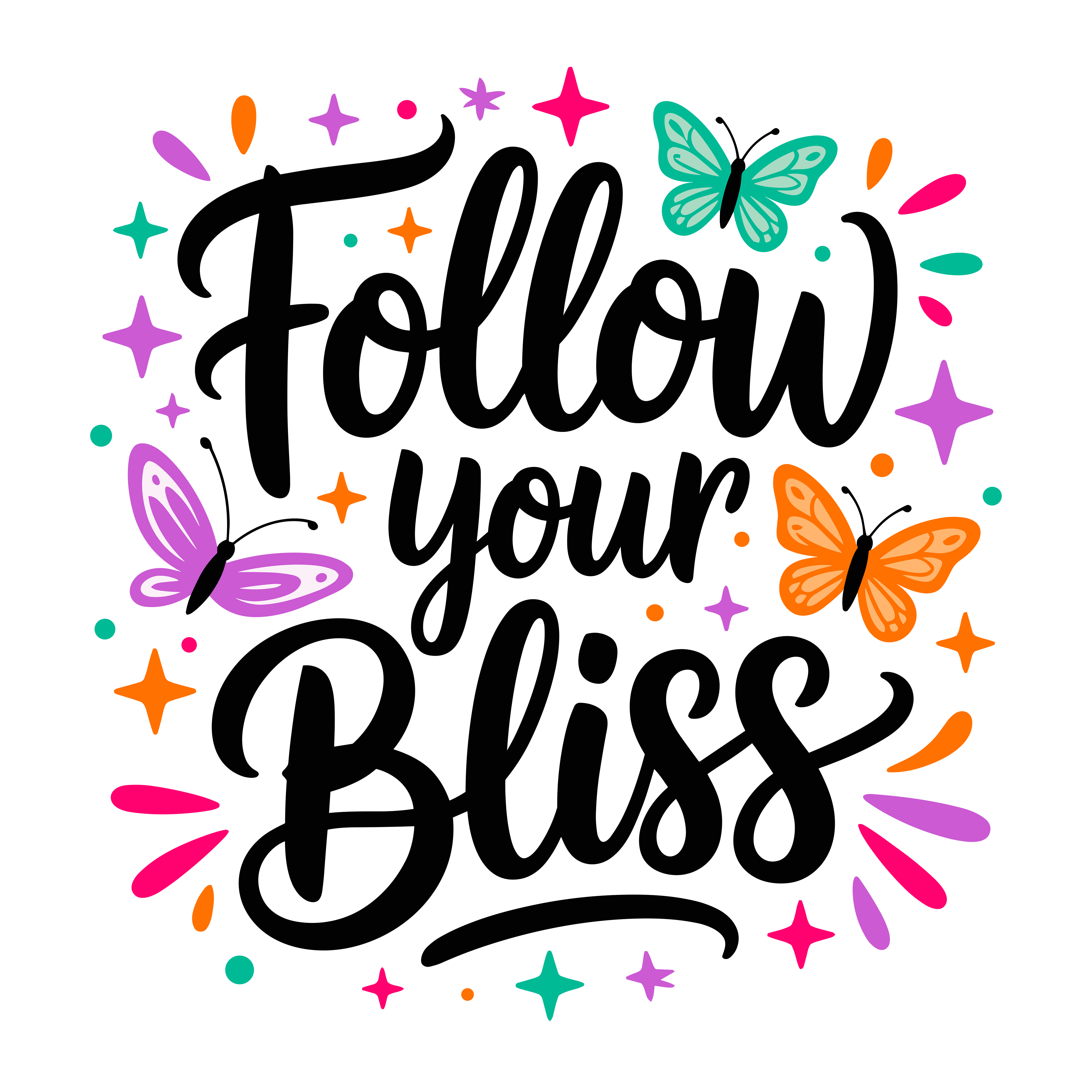 Follow Your Dreams Butterfly DTF Transfer