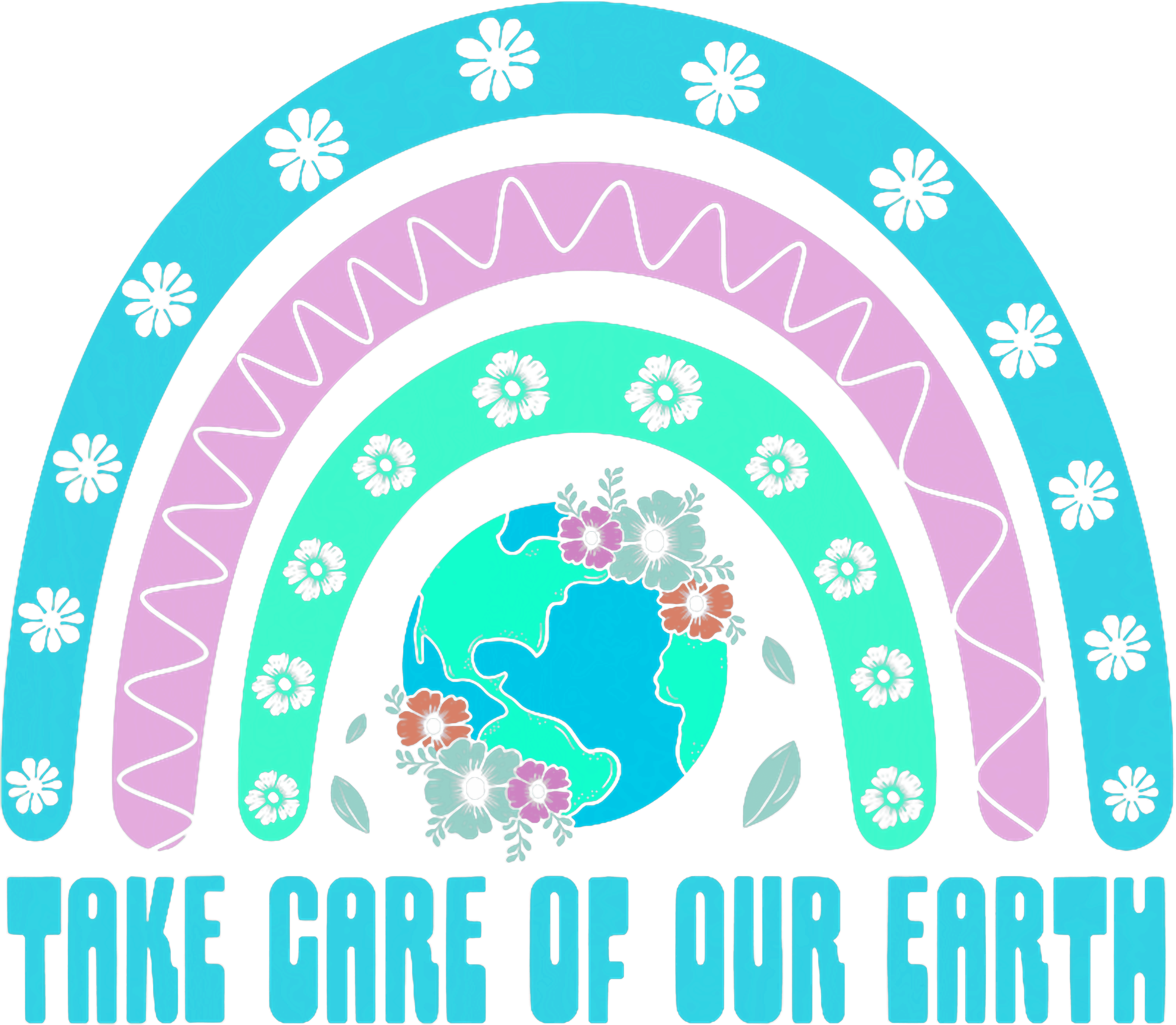 Take Care Of Our Earth DTF Transfer