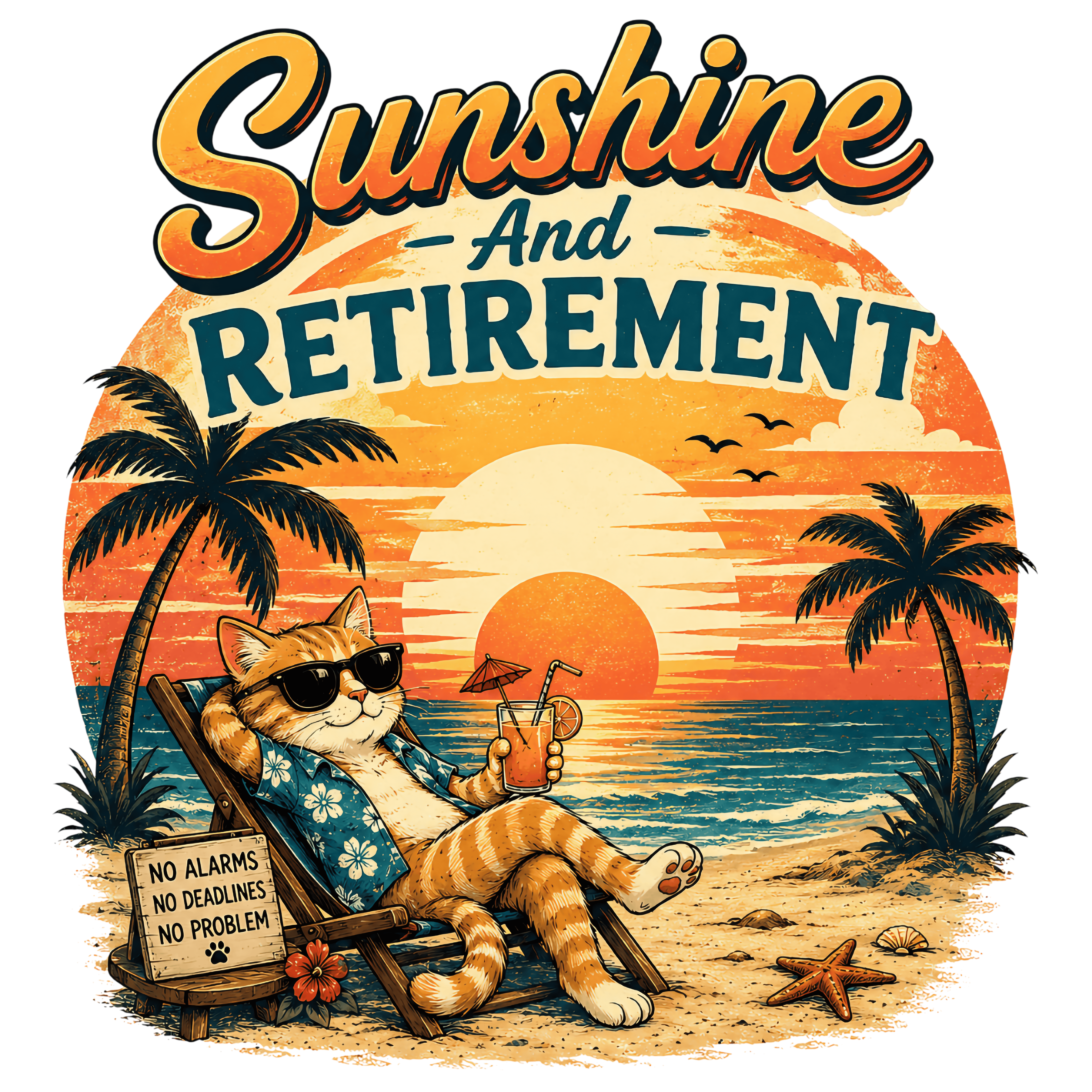 Sunshine And Retirement DTF Transfer