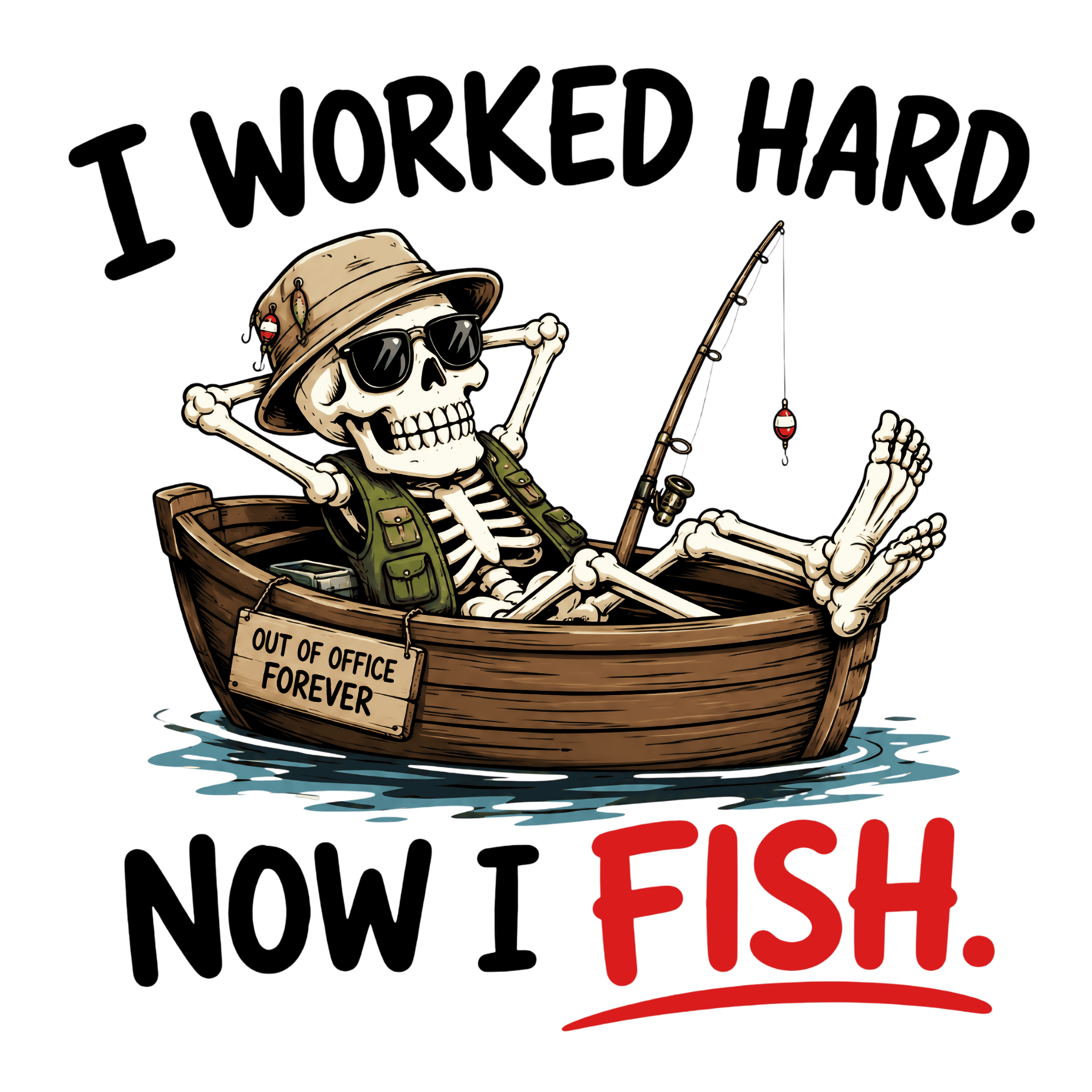 Fishing Retirement Life DTF Transfer