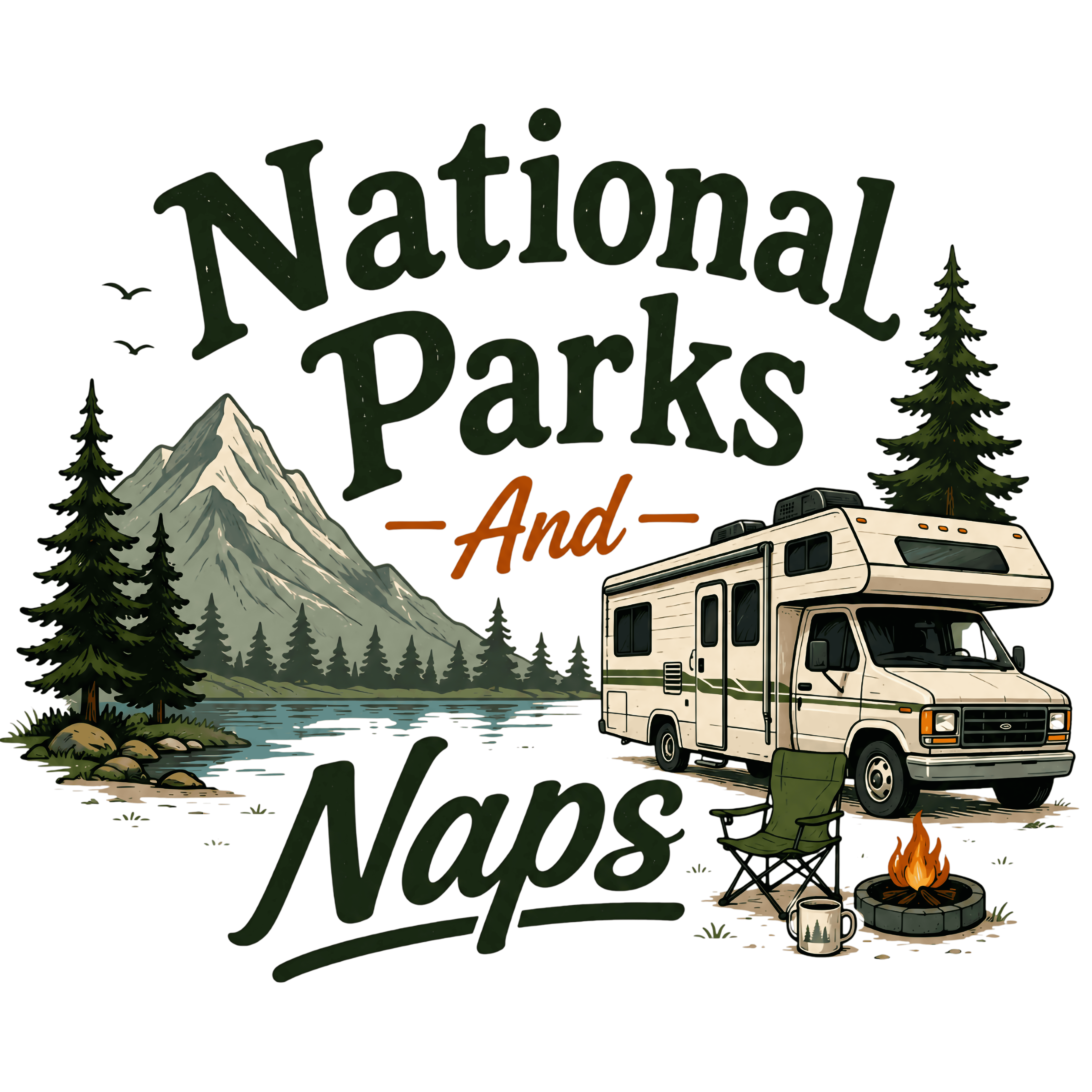 National Parks And Naps DTF Transfer