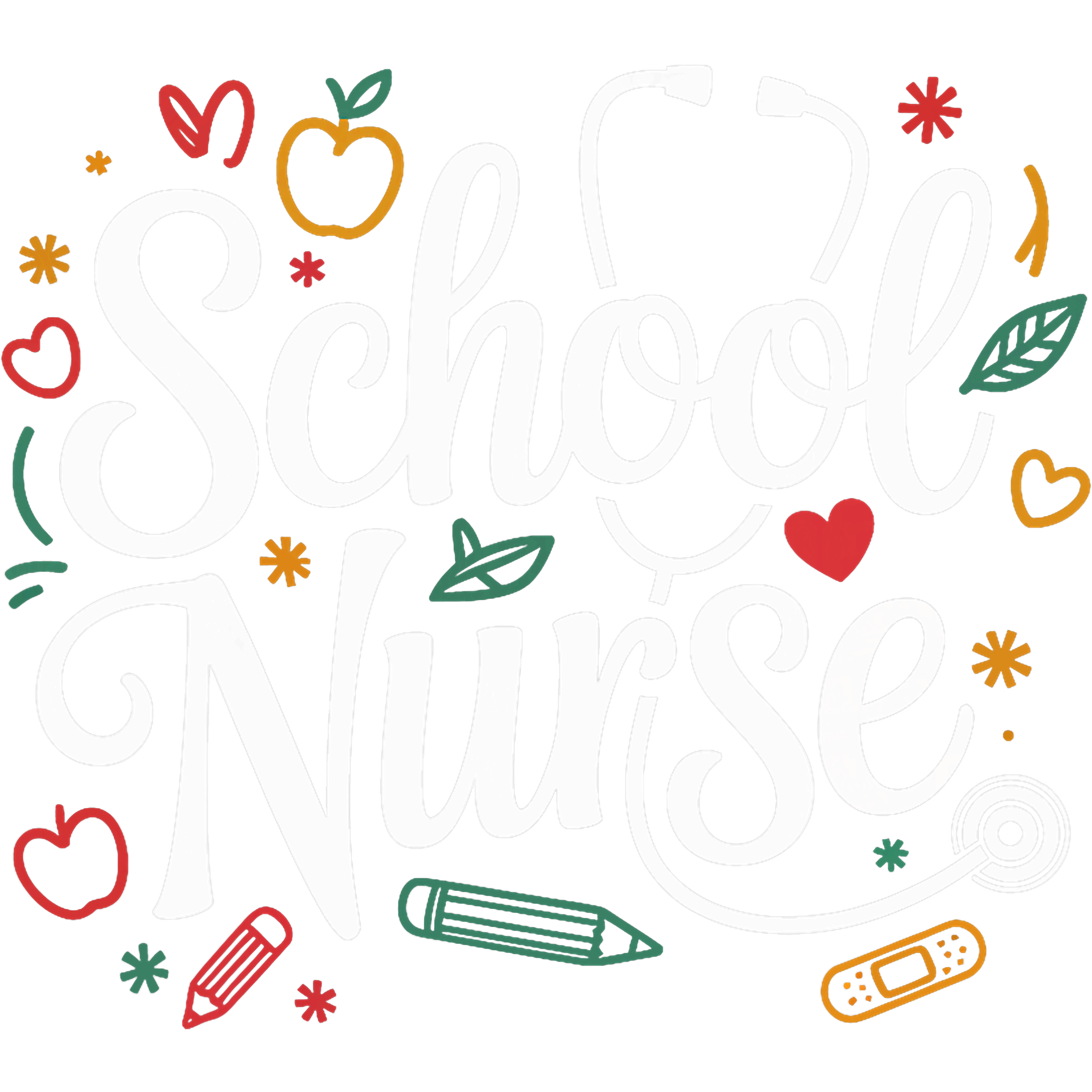 School Nurse Medical Care DTF Transfer