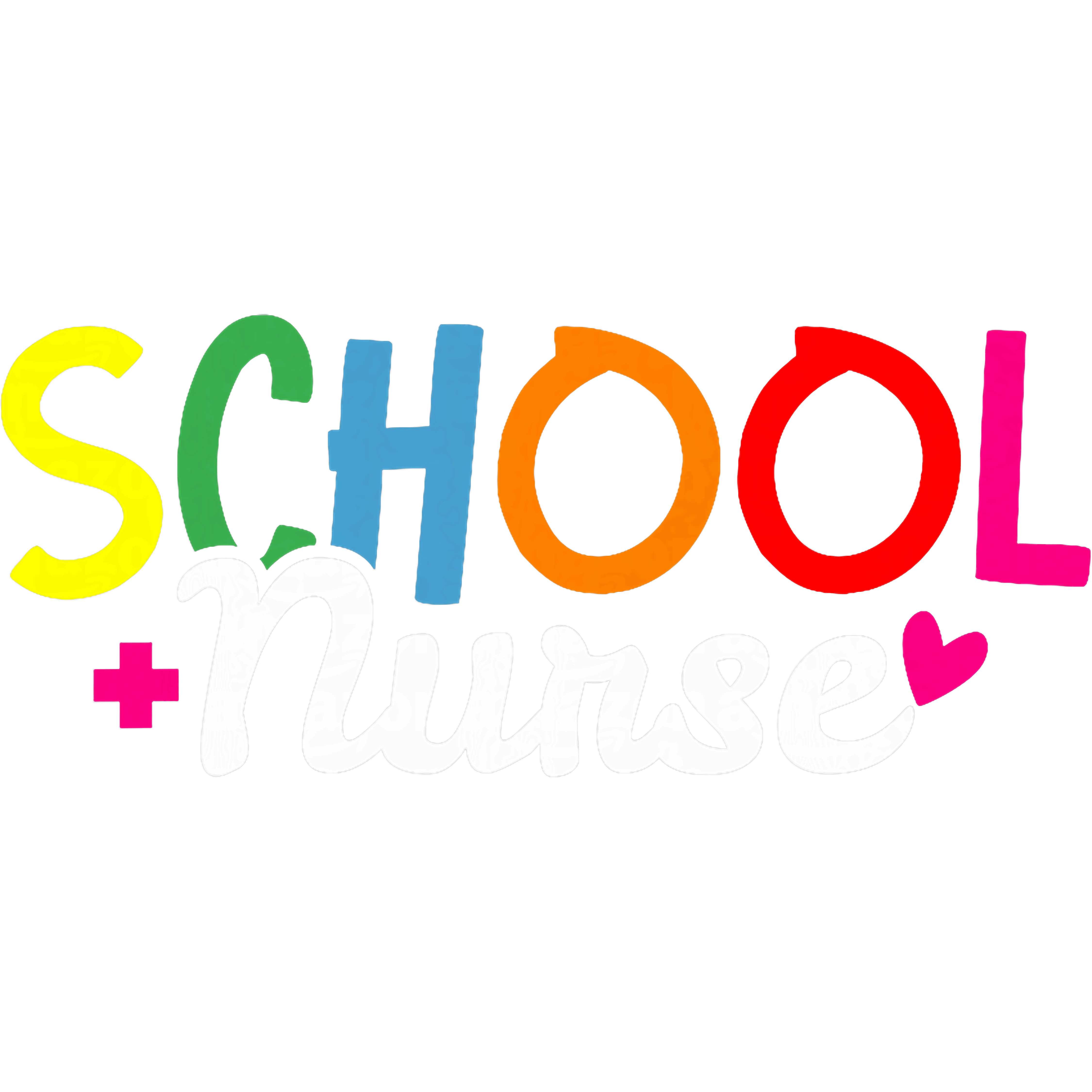 Colorful School Nurse Pride DTF Transfer