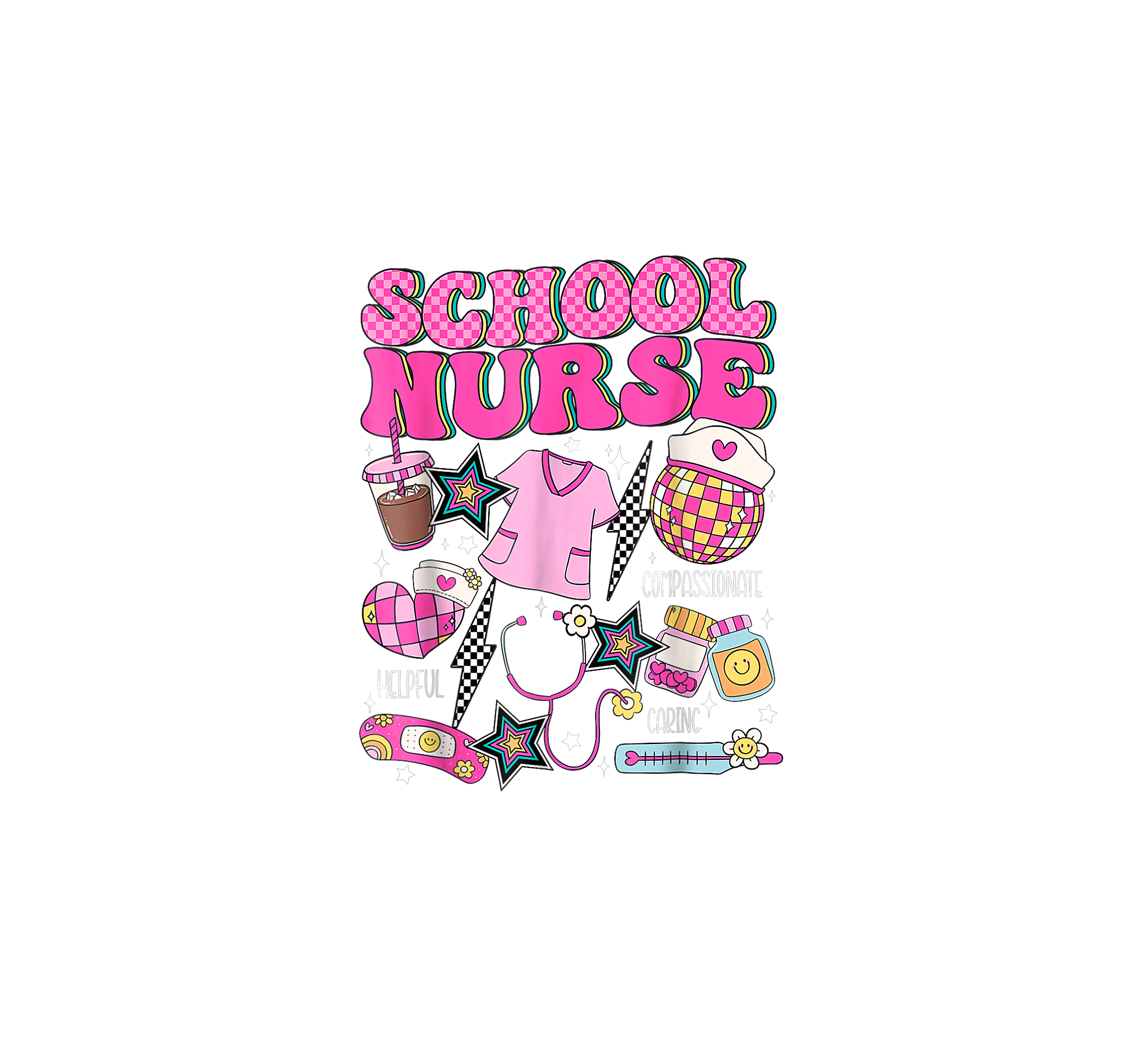 Compassionate Caring School Nurse DTF Transfer