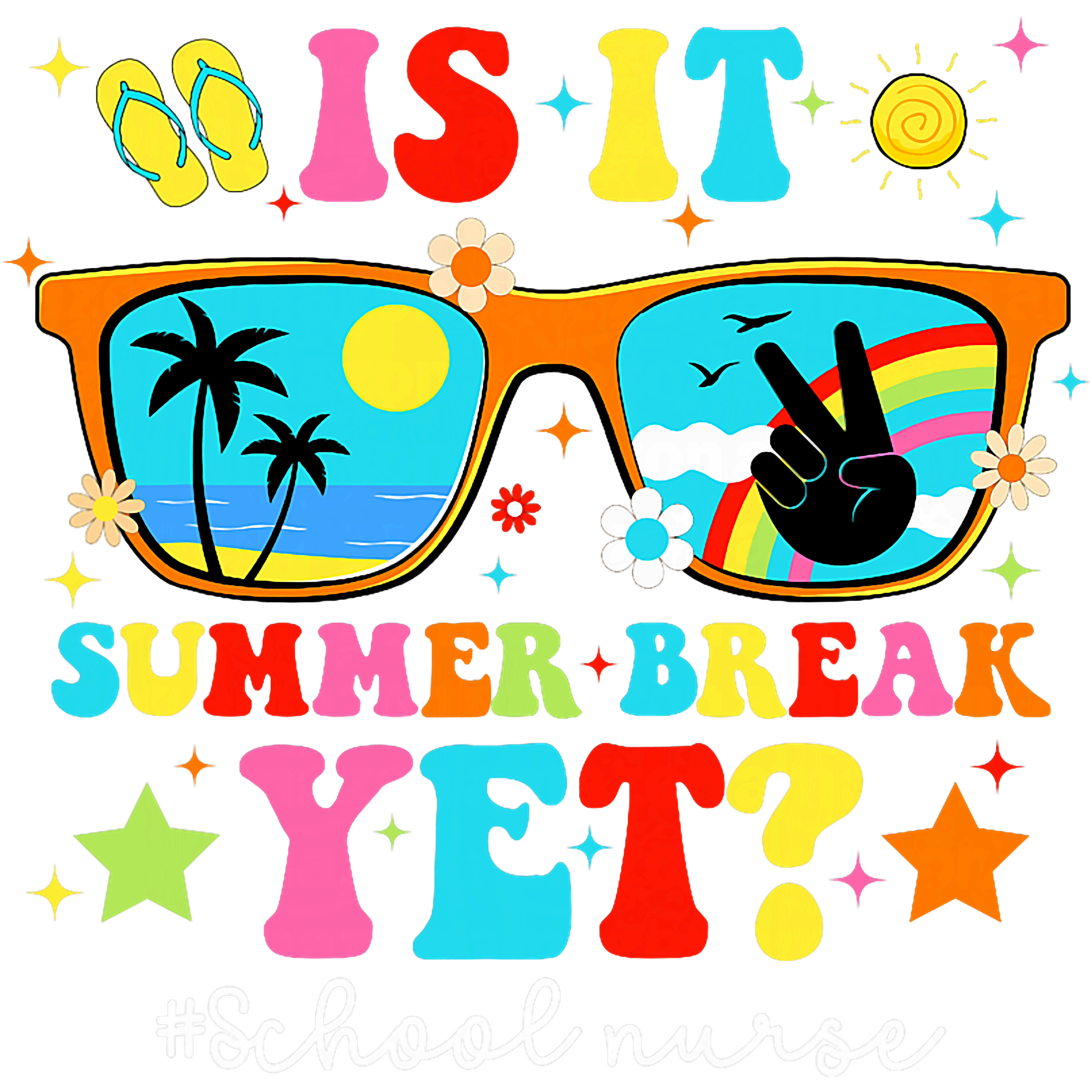 Summer Break School Nurse DTF Transfer