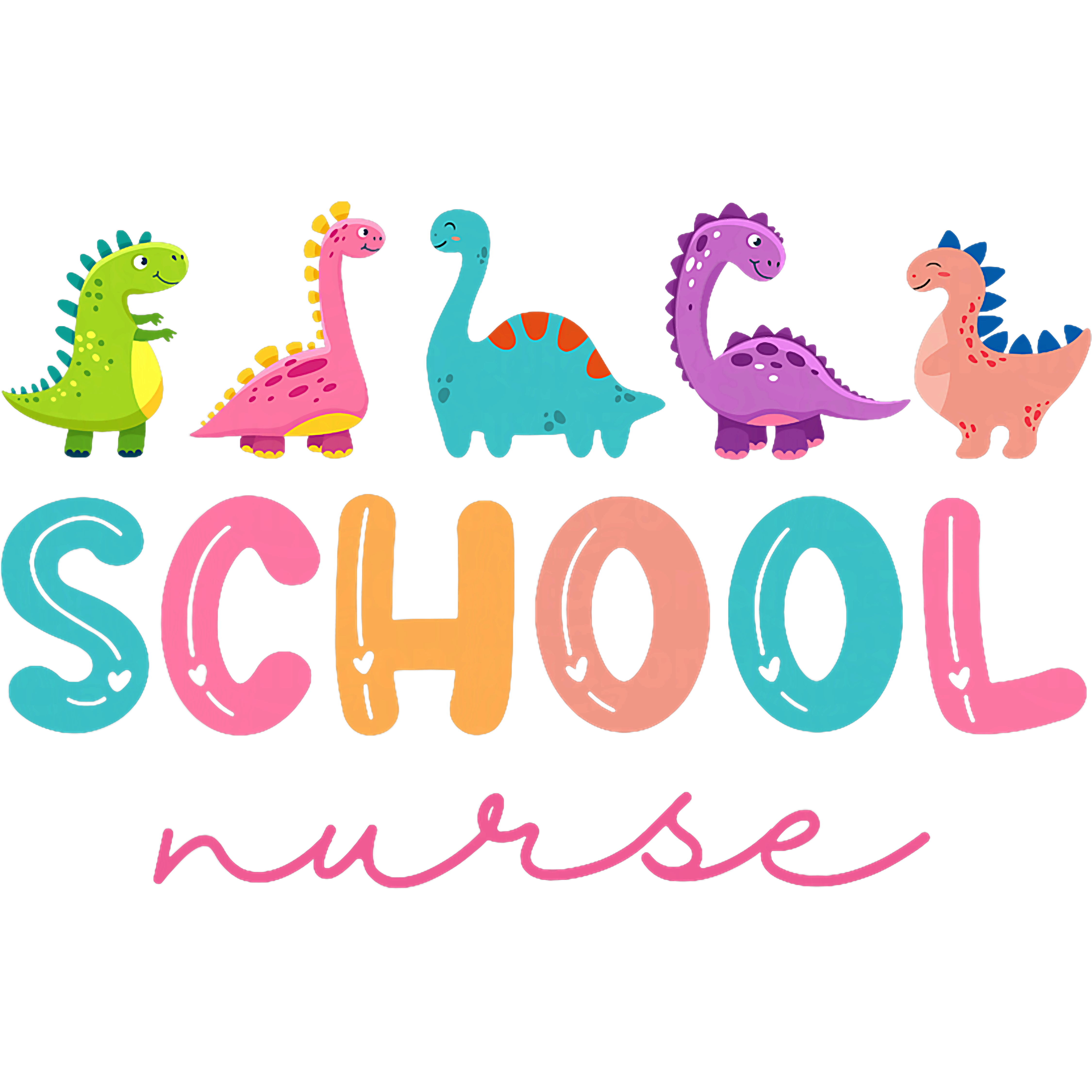 Dinosaur School Nurse DTF Transfer