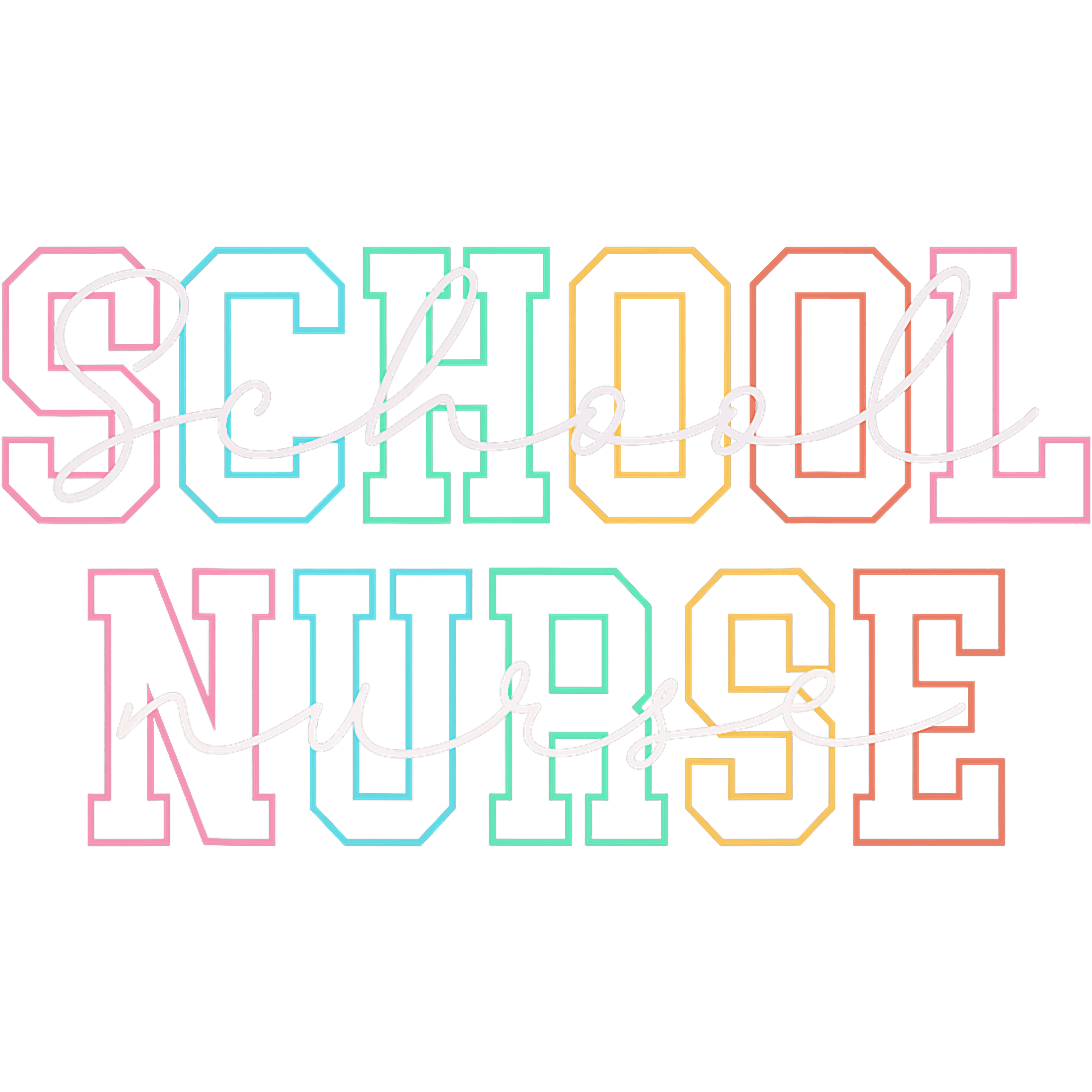 Cute School Nurse DTF Transfer