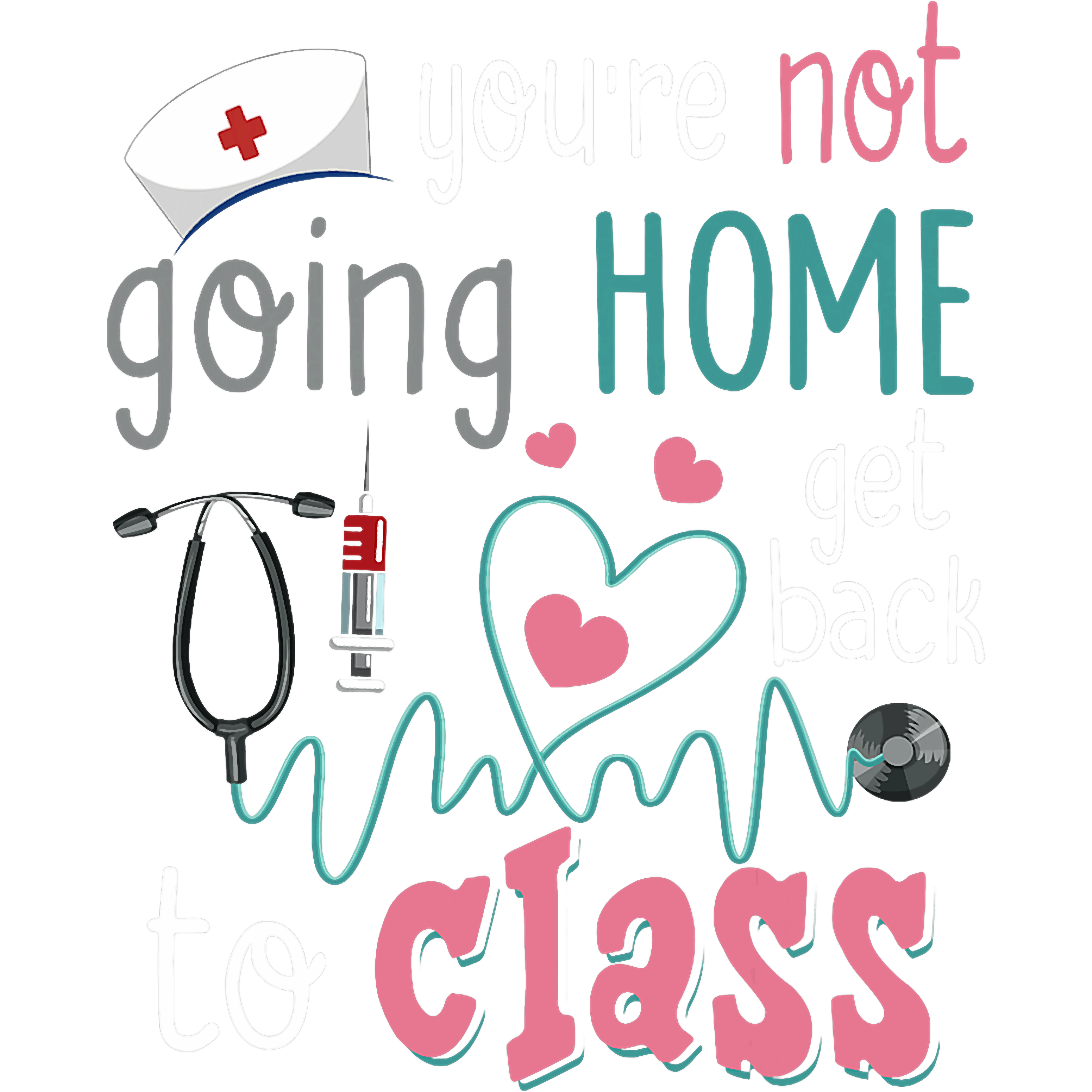 School Nurse Care DTF Transfer