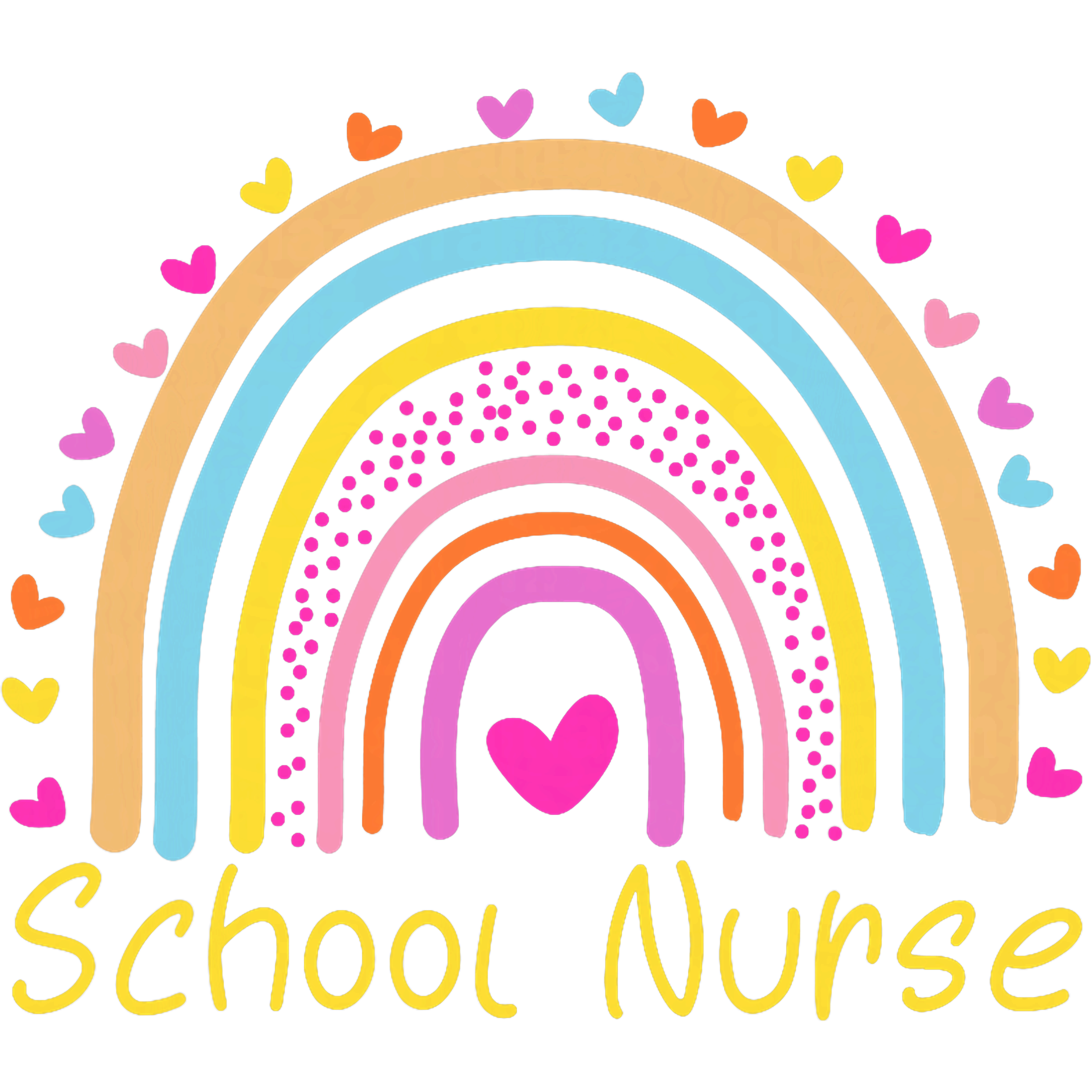Rainbow School Nurse DTF Transfer