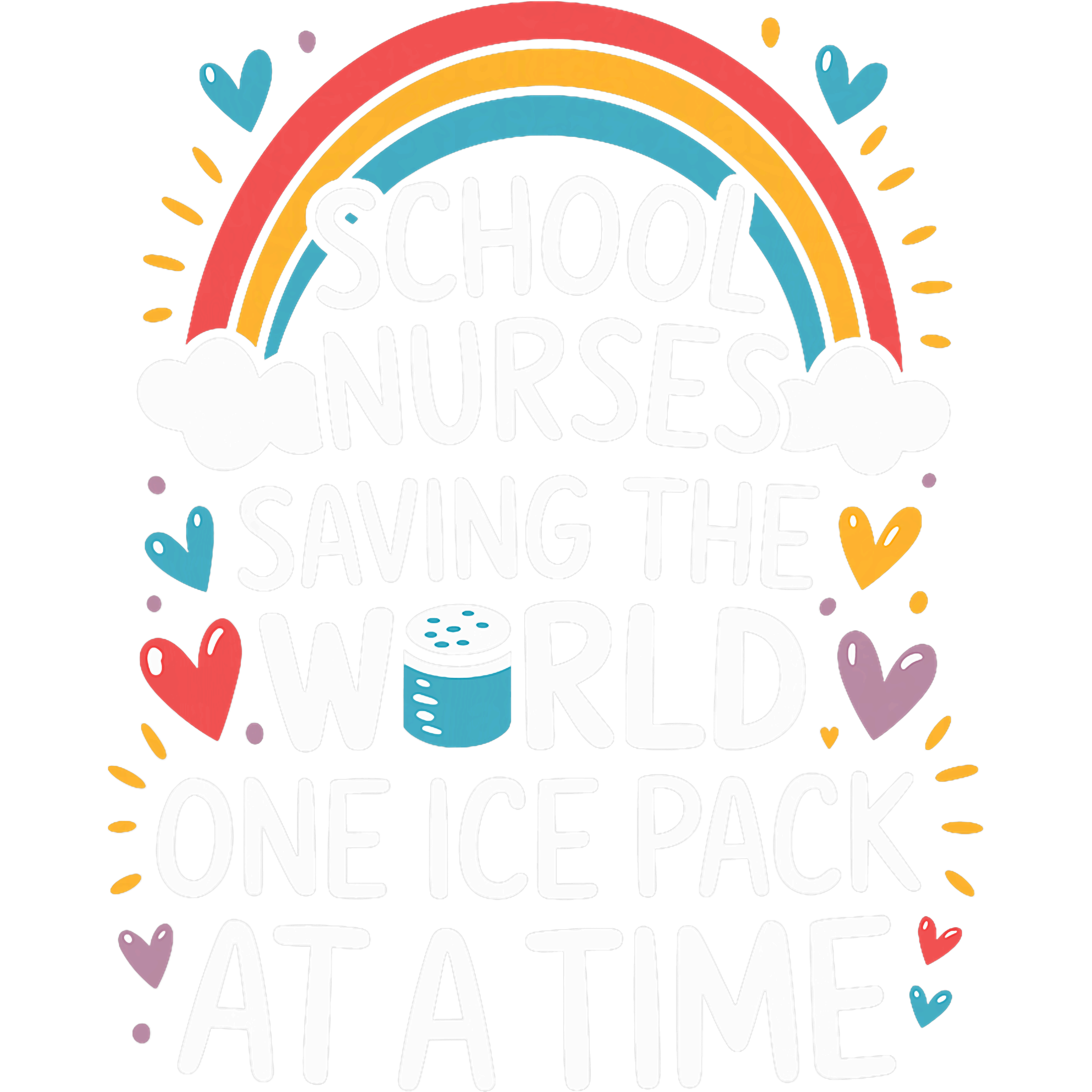 School Nurses Saving The World DTF Transfer