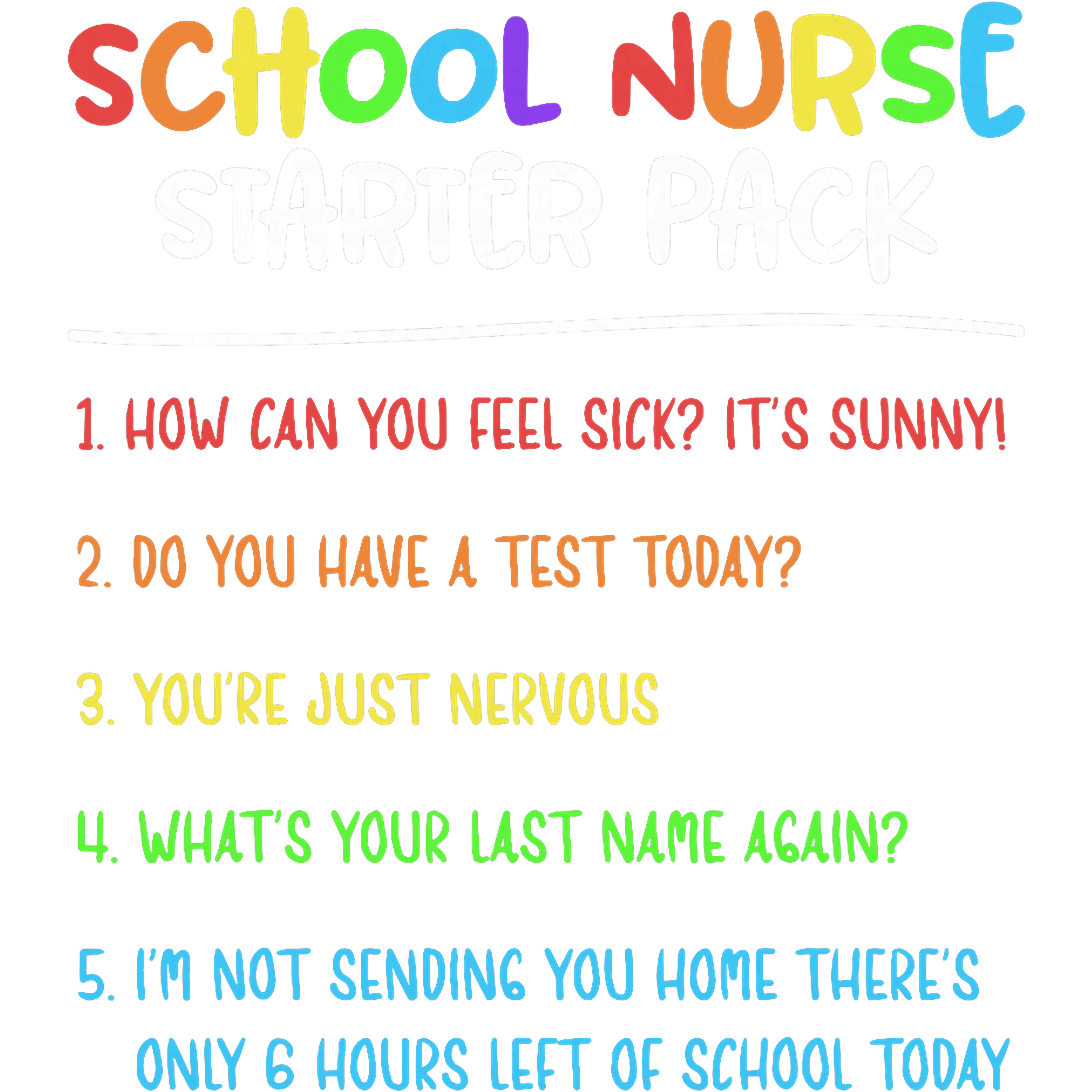 School Nurse Starter Pack DTF Transfer
