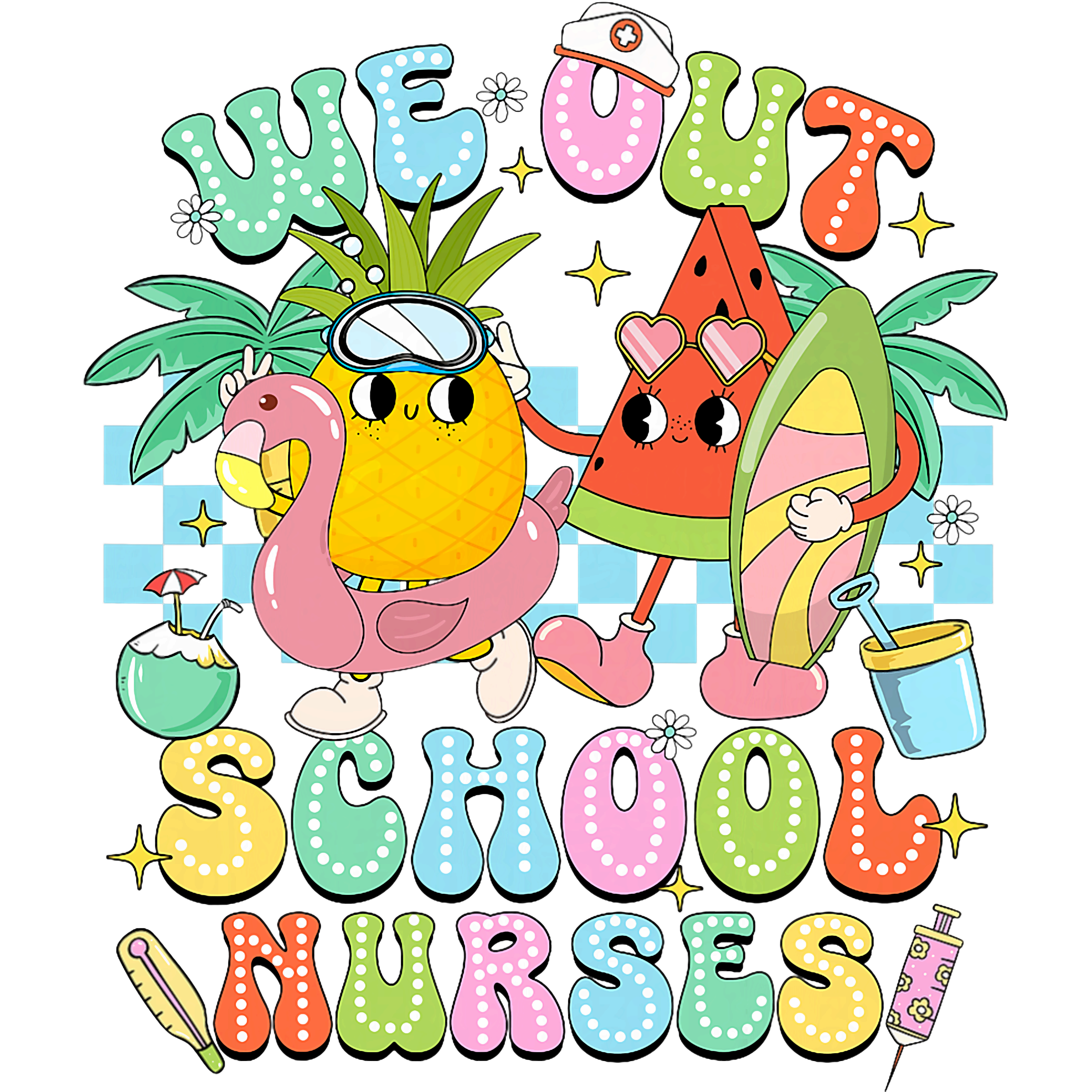 Tropical School Nurses DTF Transfer