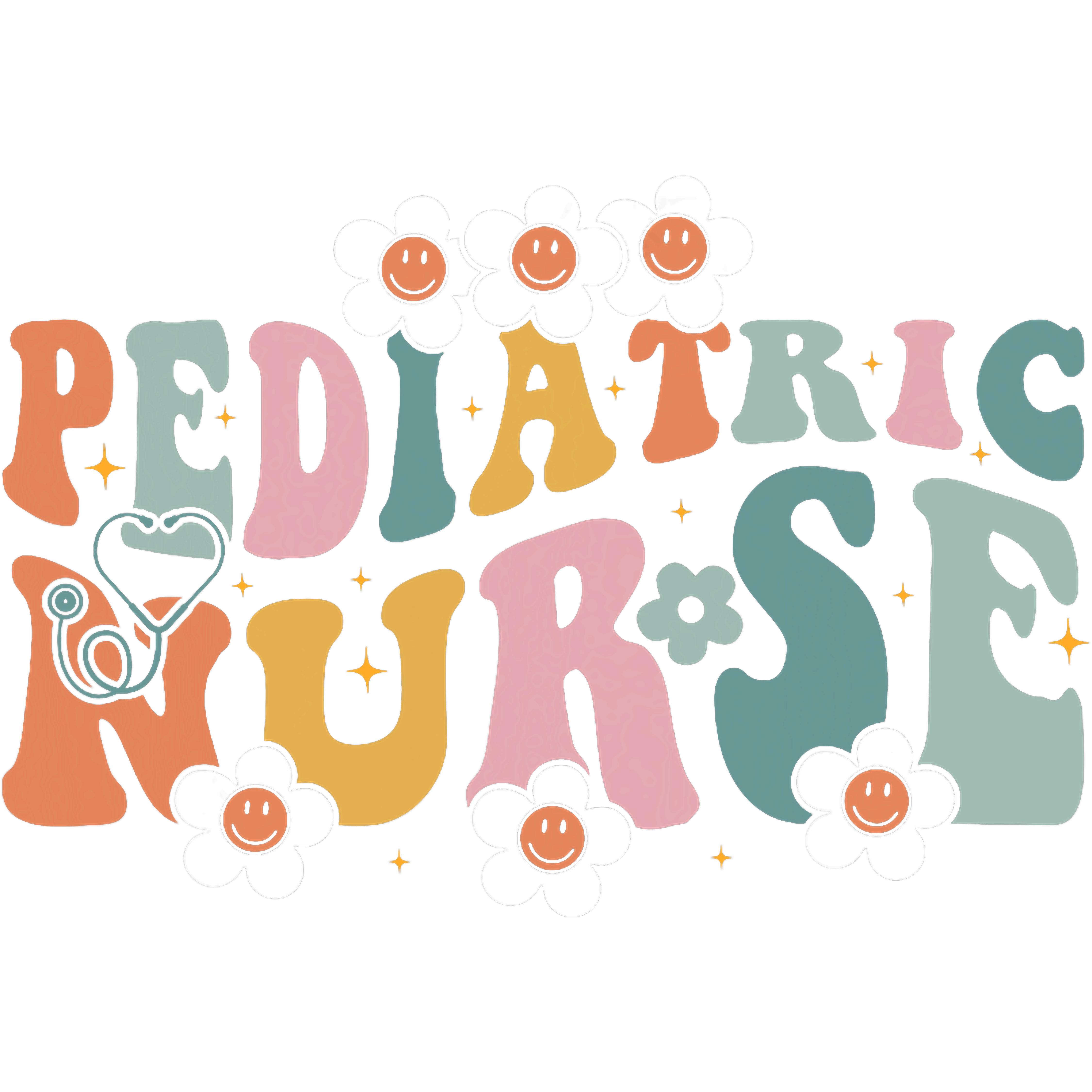 Groovy Pediatric Nurse DTF Transfer