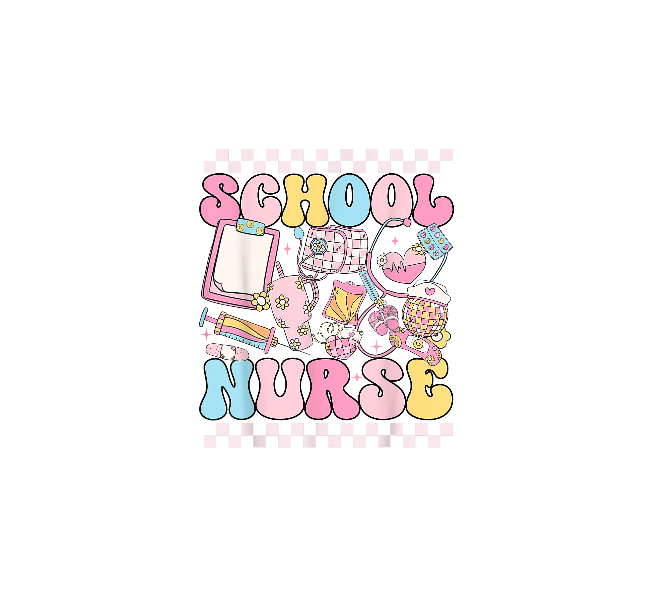 Cute School Nurse Essentials DTF Transfer