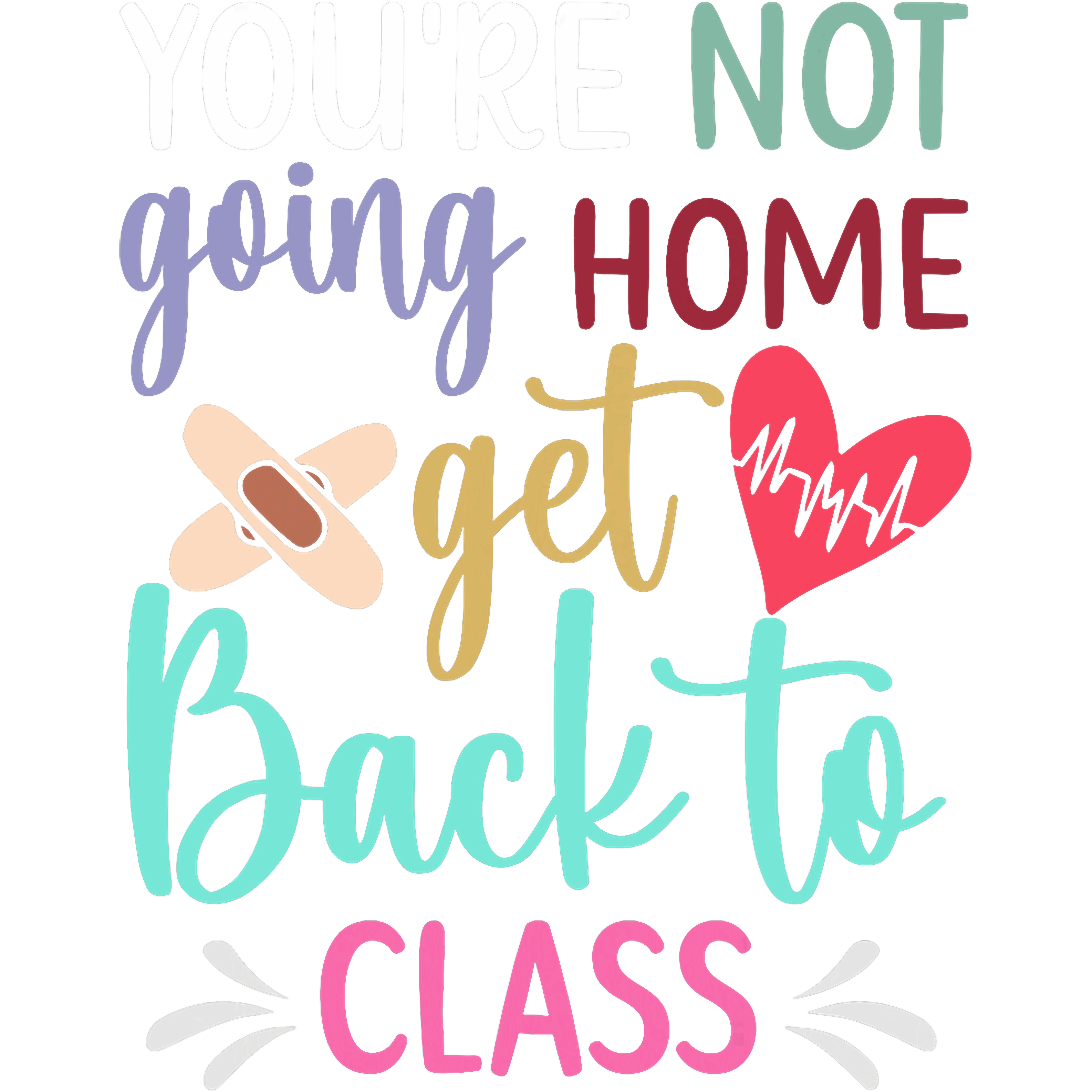 Back To Class Nurse DTF Transfer