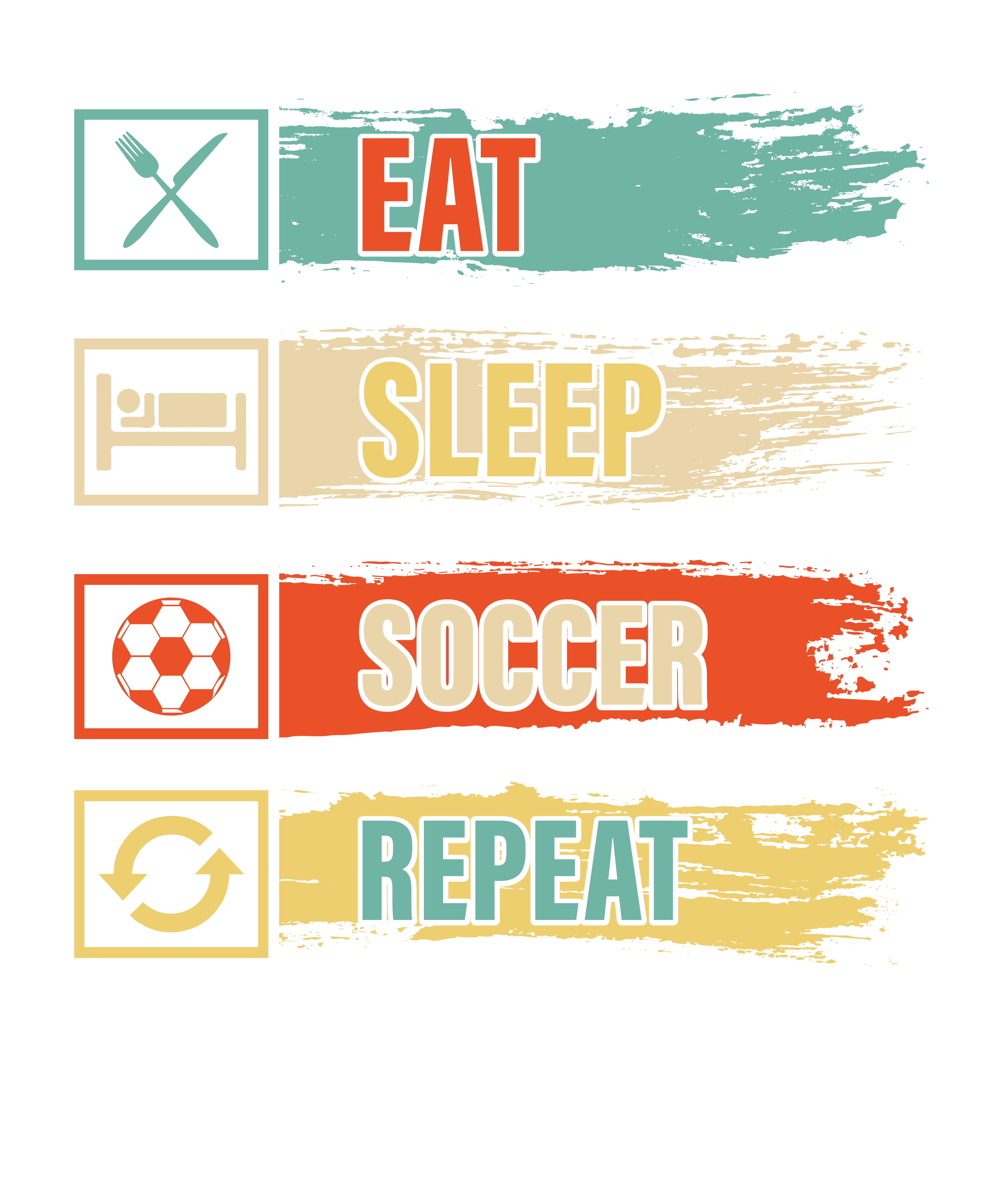 Eat Sleep Soccer Repeat DTF Transfer