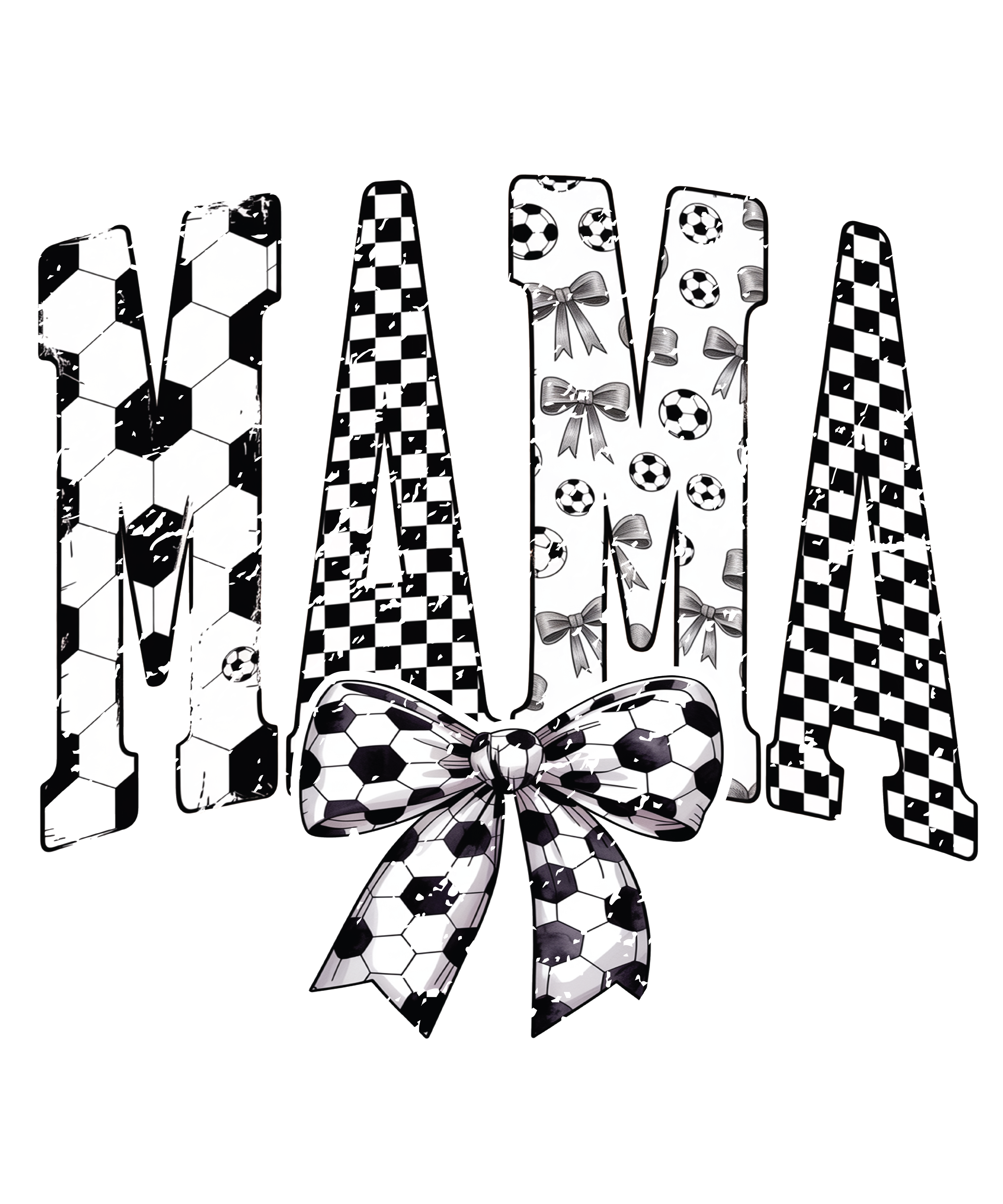 Soccer Mama Bow DTF Transfer