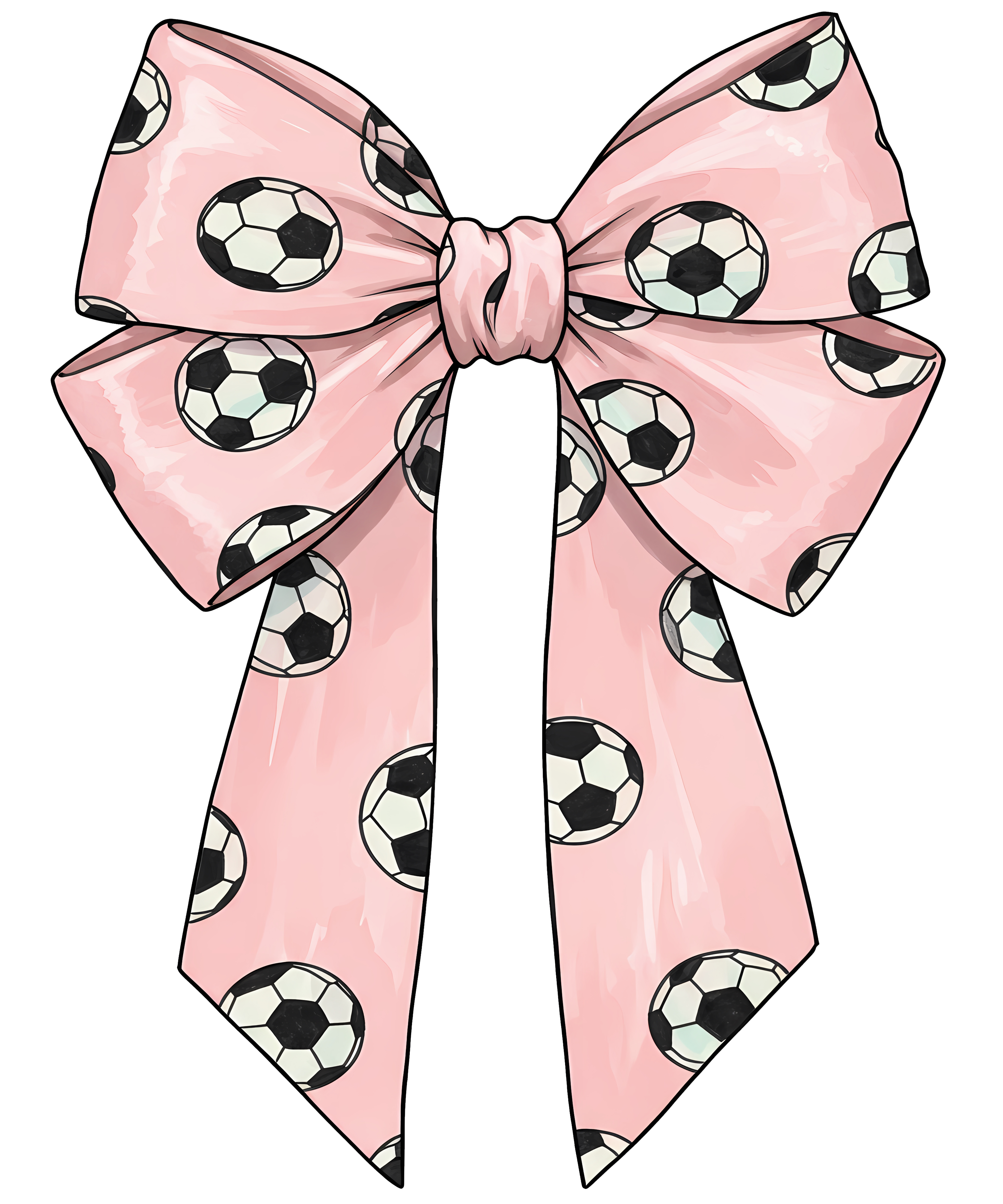 Pink Soccer Bow DTF Transfer