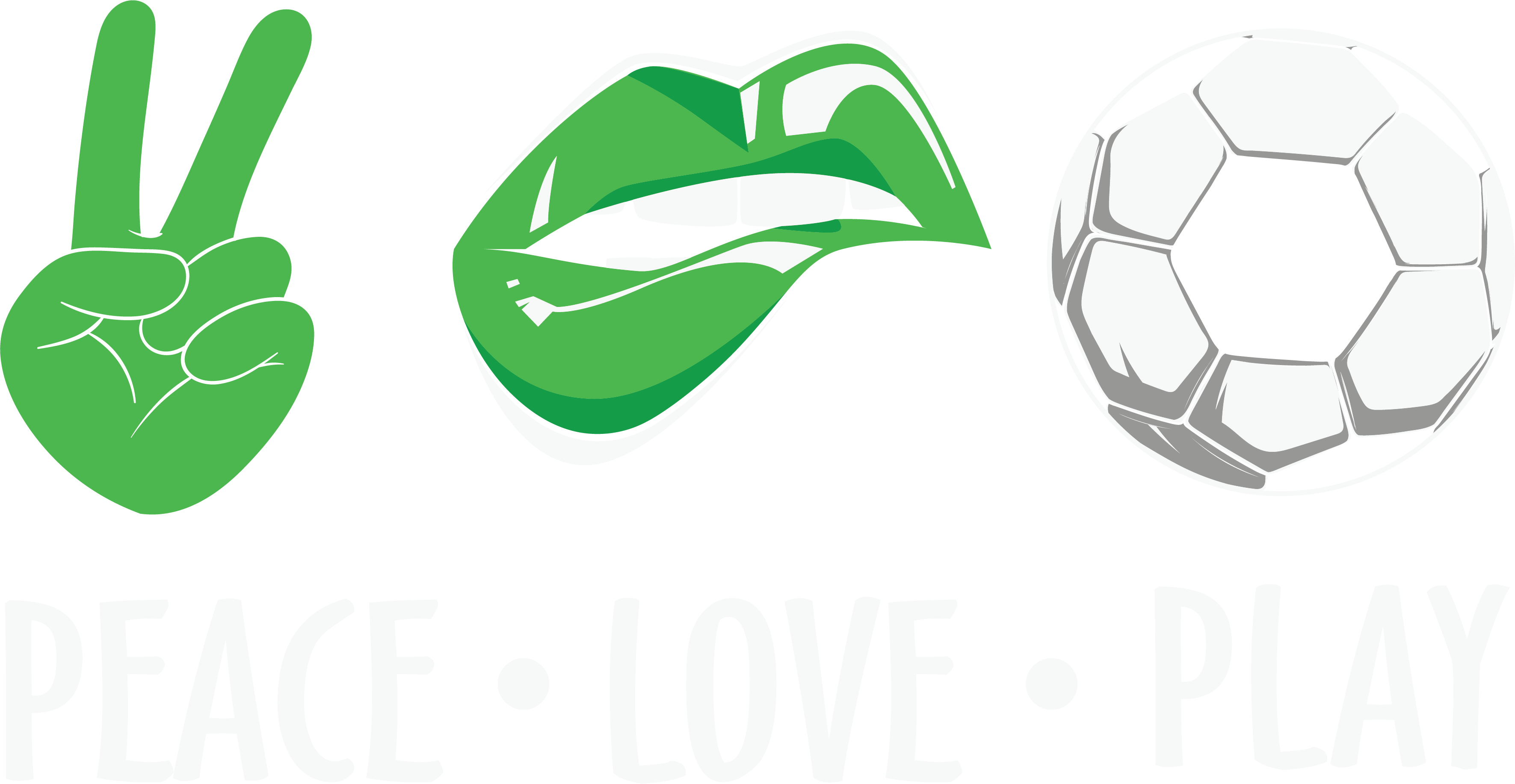 Peace Love Play Soccer DTF Transfer