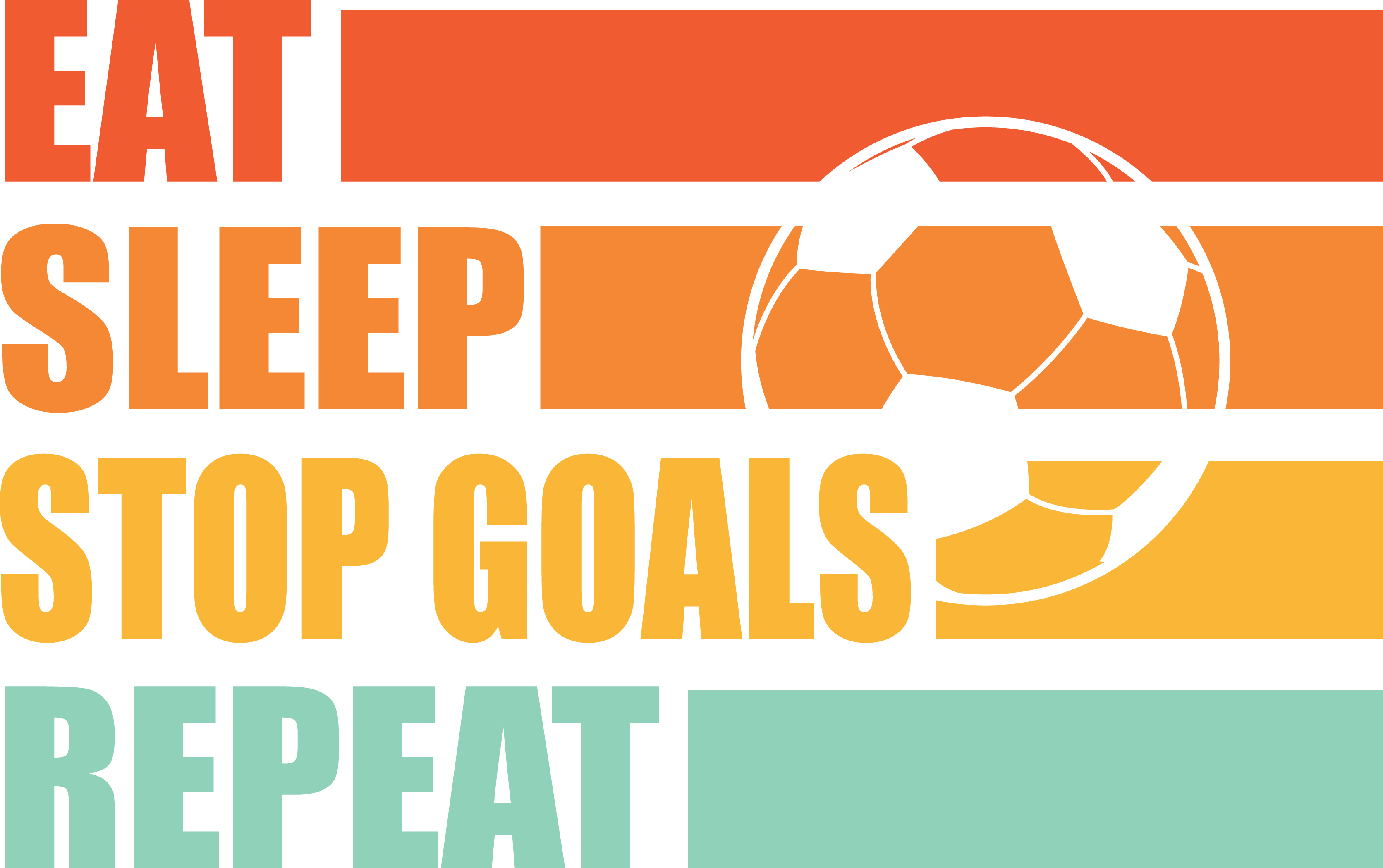 Eat Sleep Stop Goals Repeat DTF Transfer