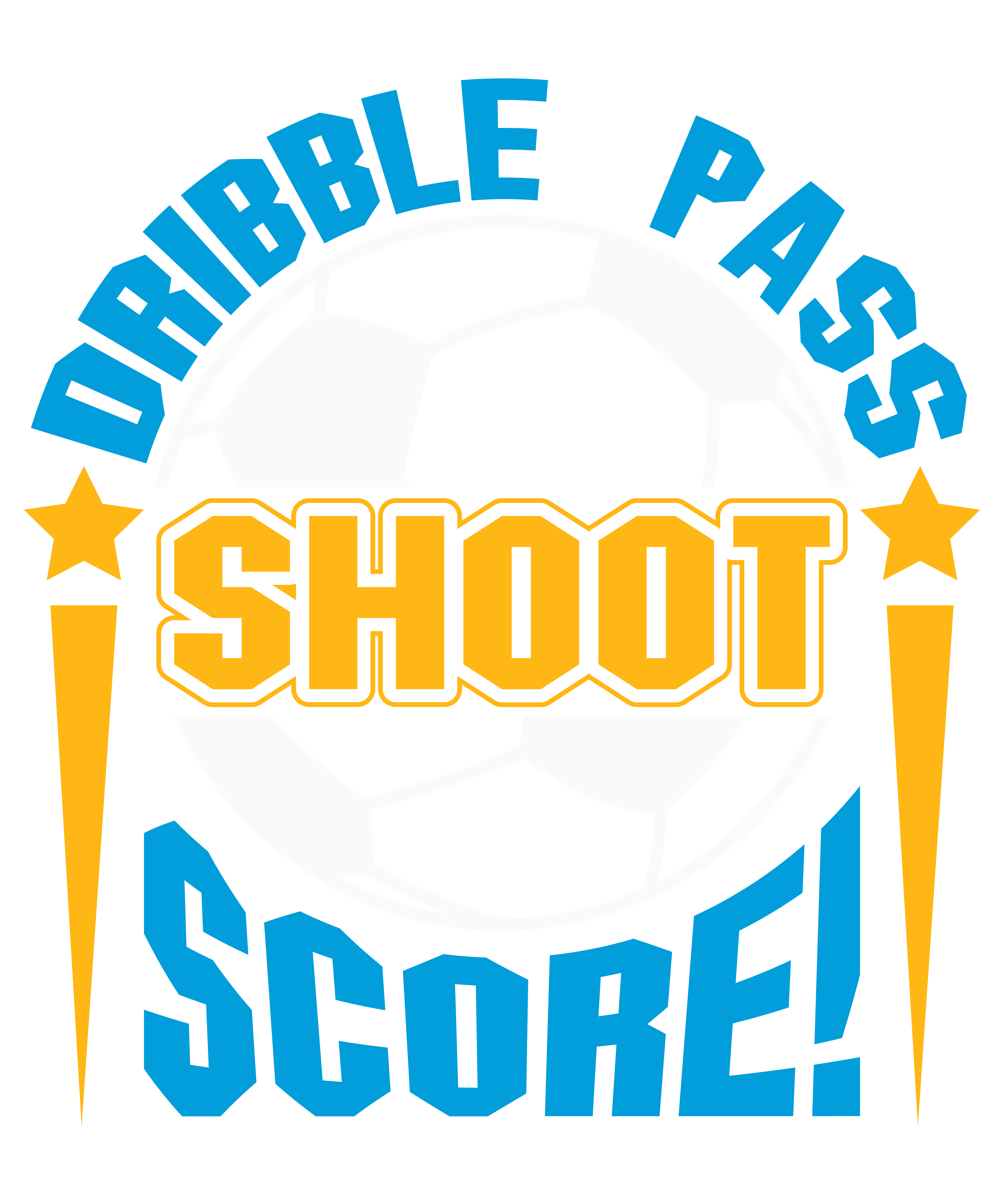 Dribble Pass Shoot Score DTF Transfer
