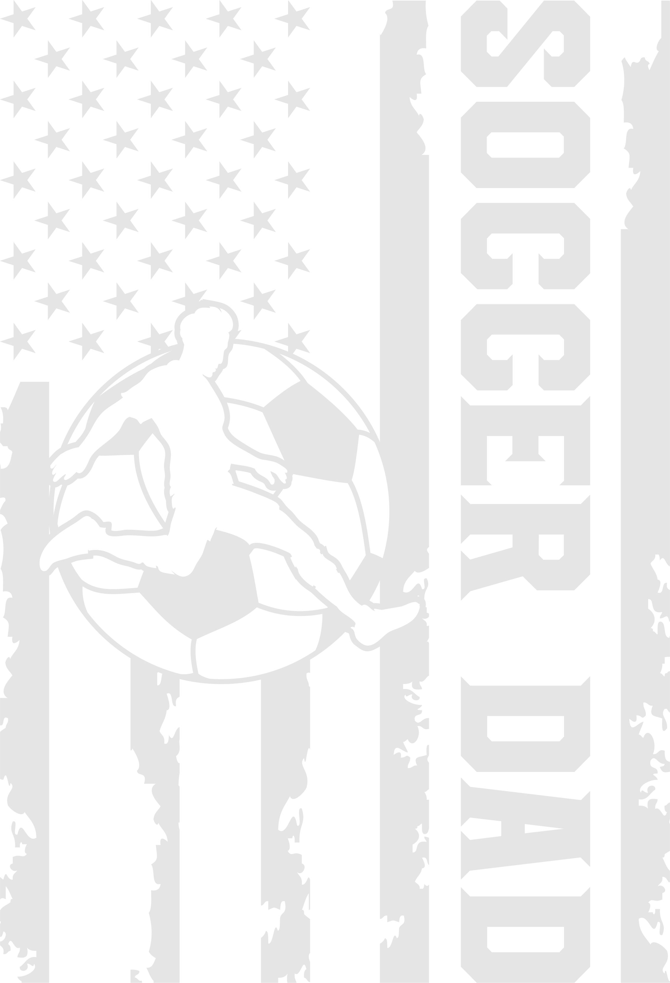 American Flag Soccer Dad DTF Transfer