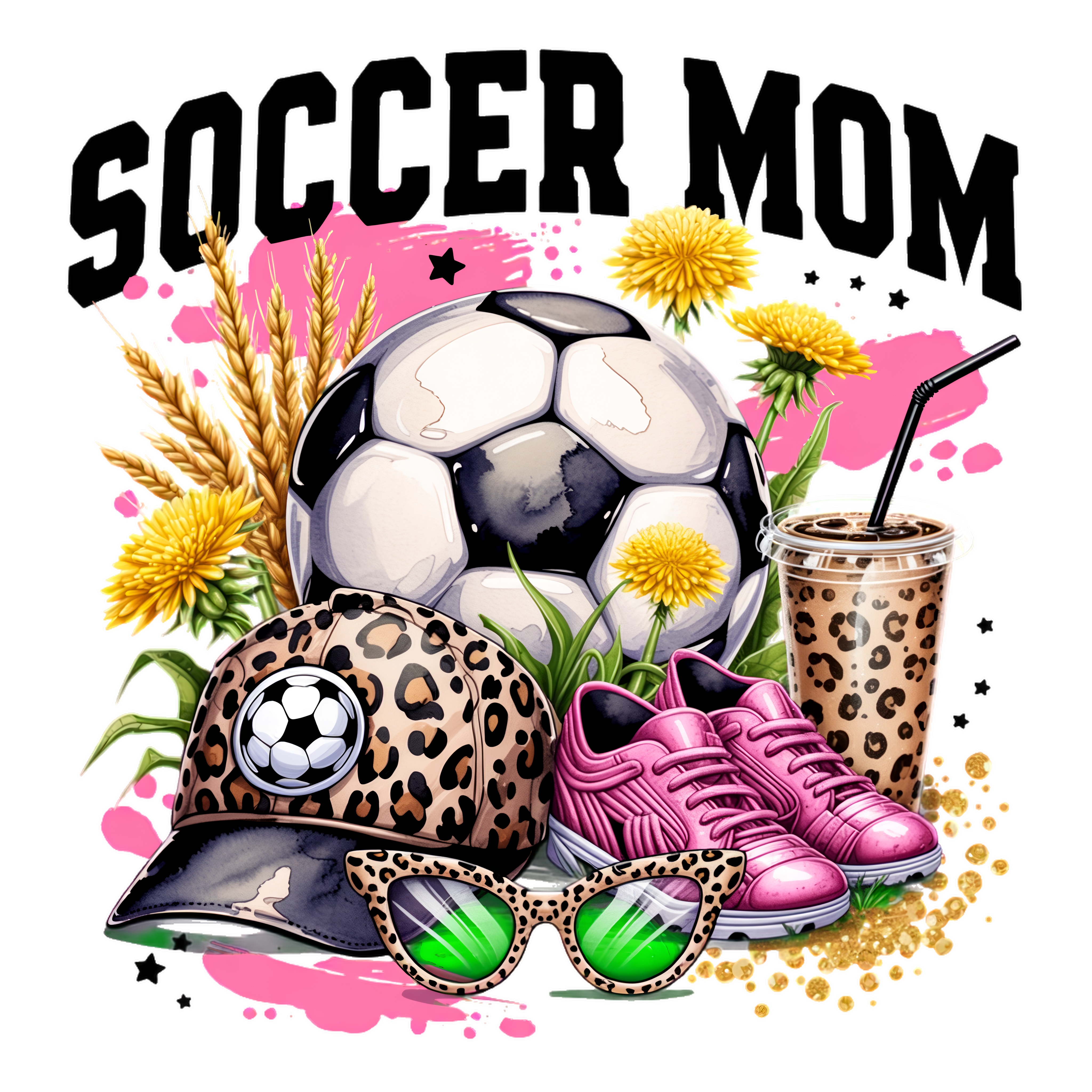 Leopard Soccer Mom Essentials DTF Transfer
