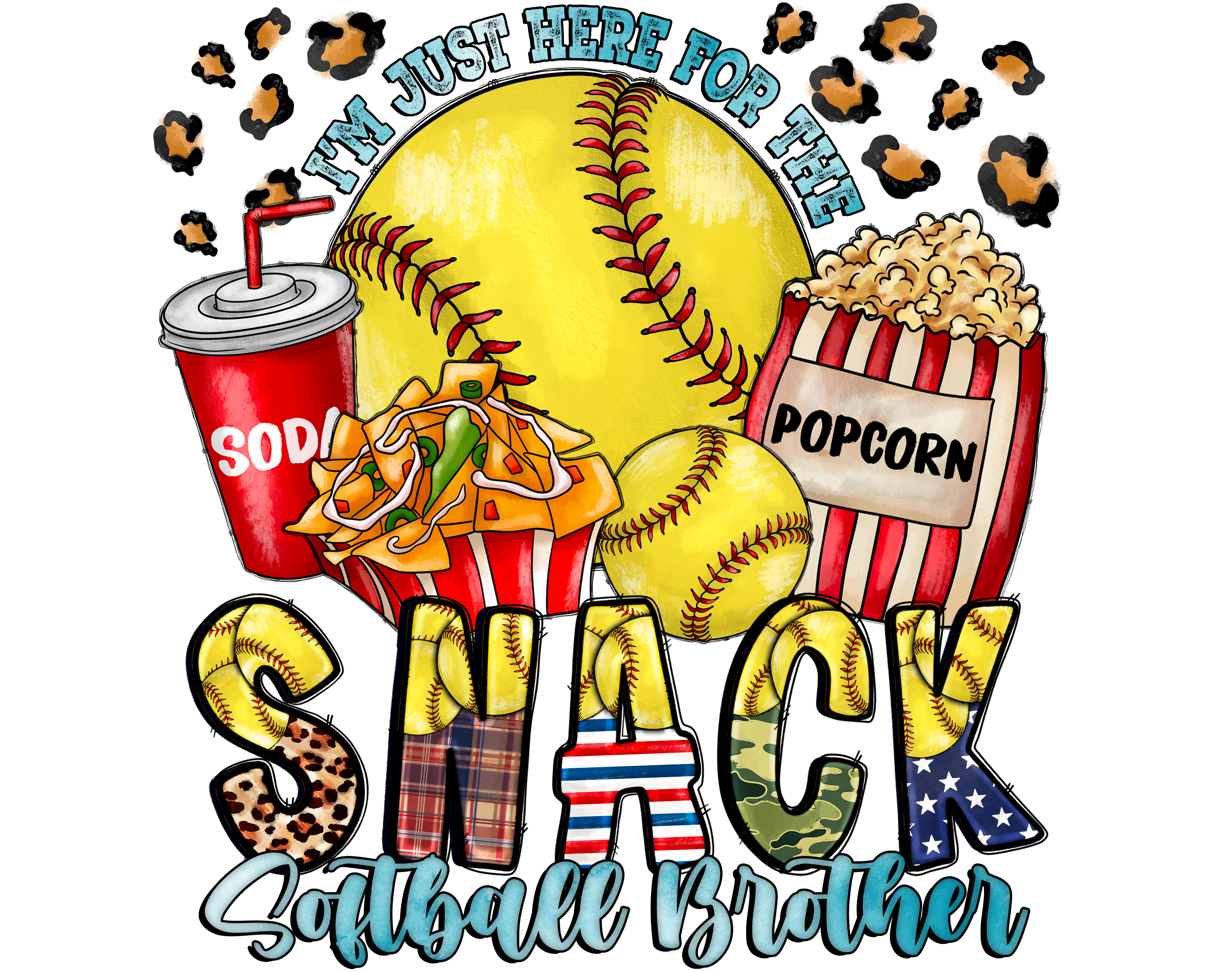 Softball Brother Snack Time DTF Transfer