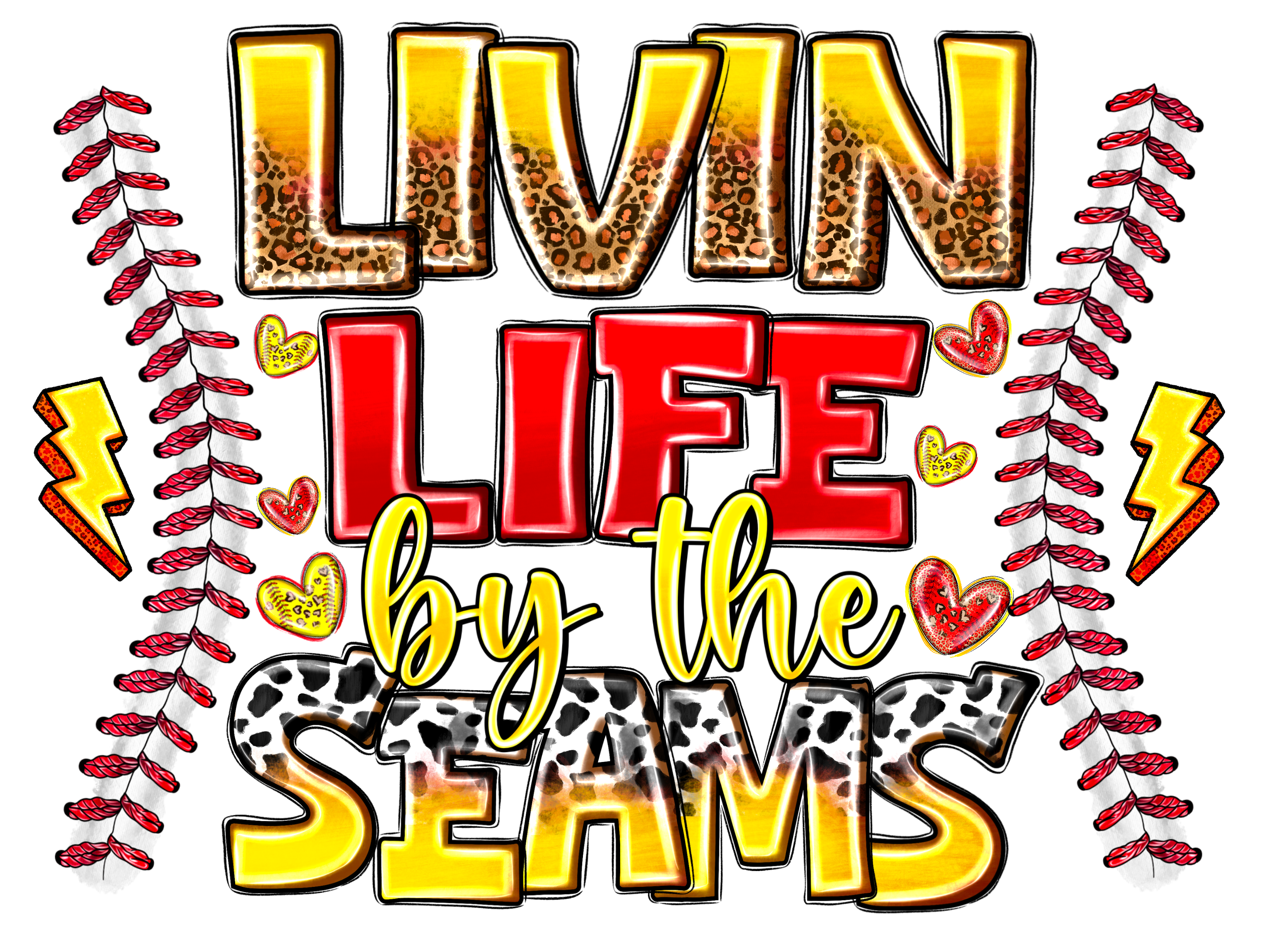 Living Life By The Seams DTF Transfer