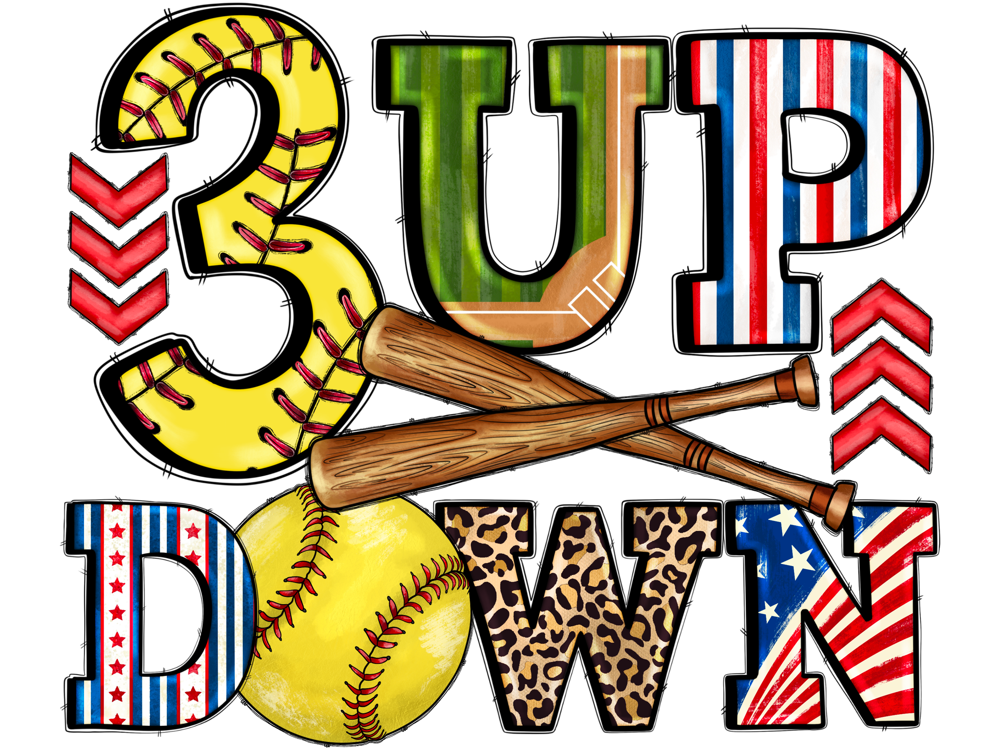 Softball Countdown DTF Transfer