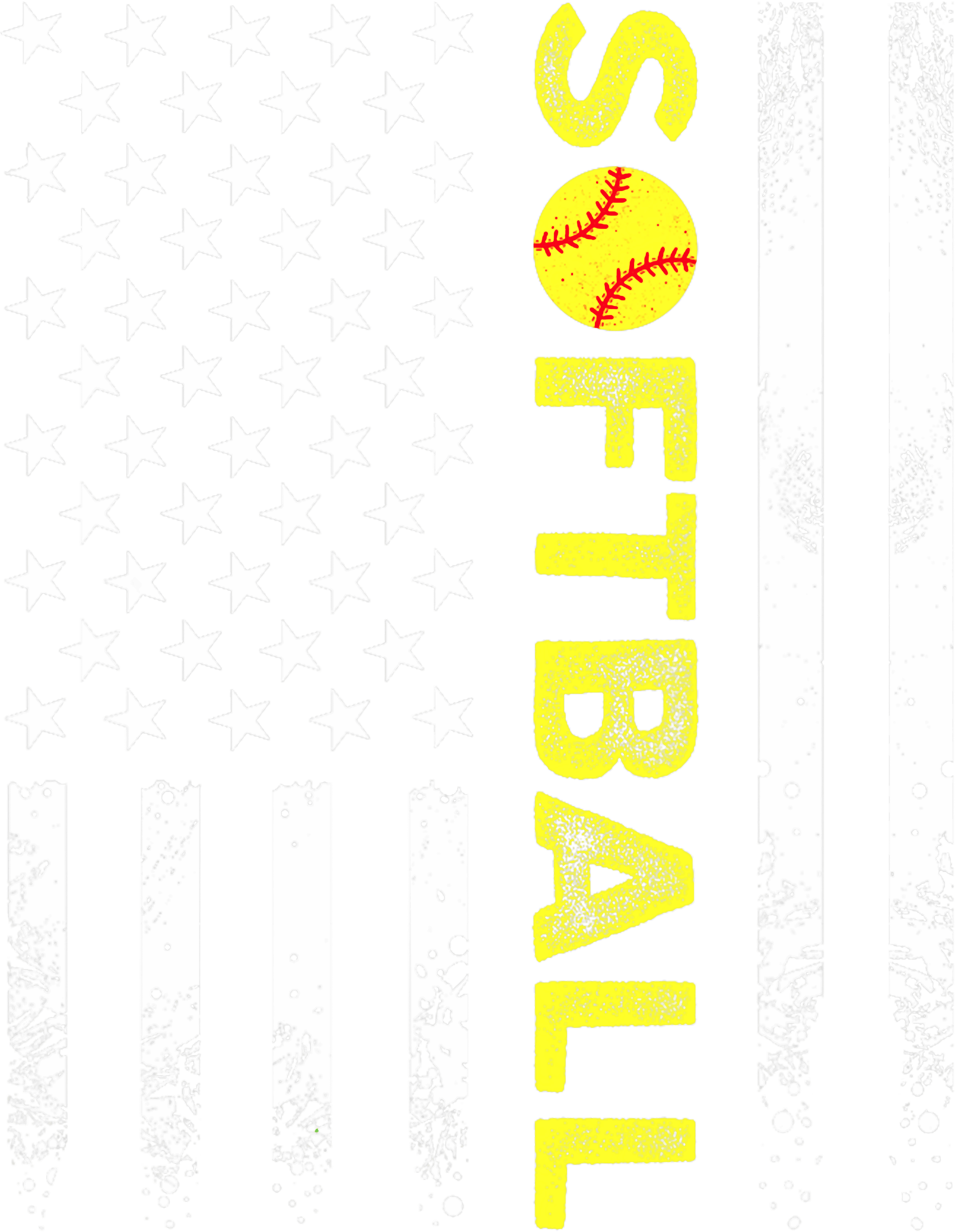 Vertical American Flag Softball DTF Transfer