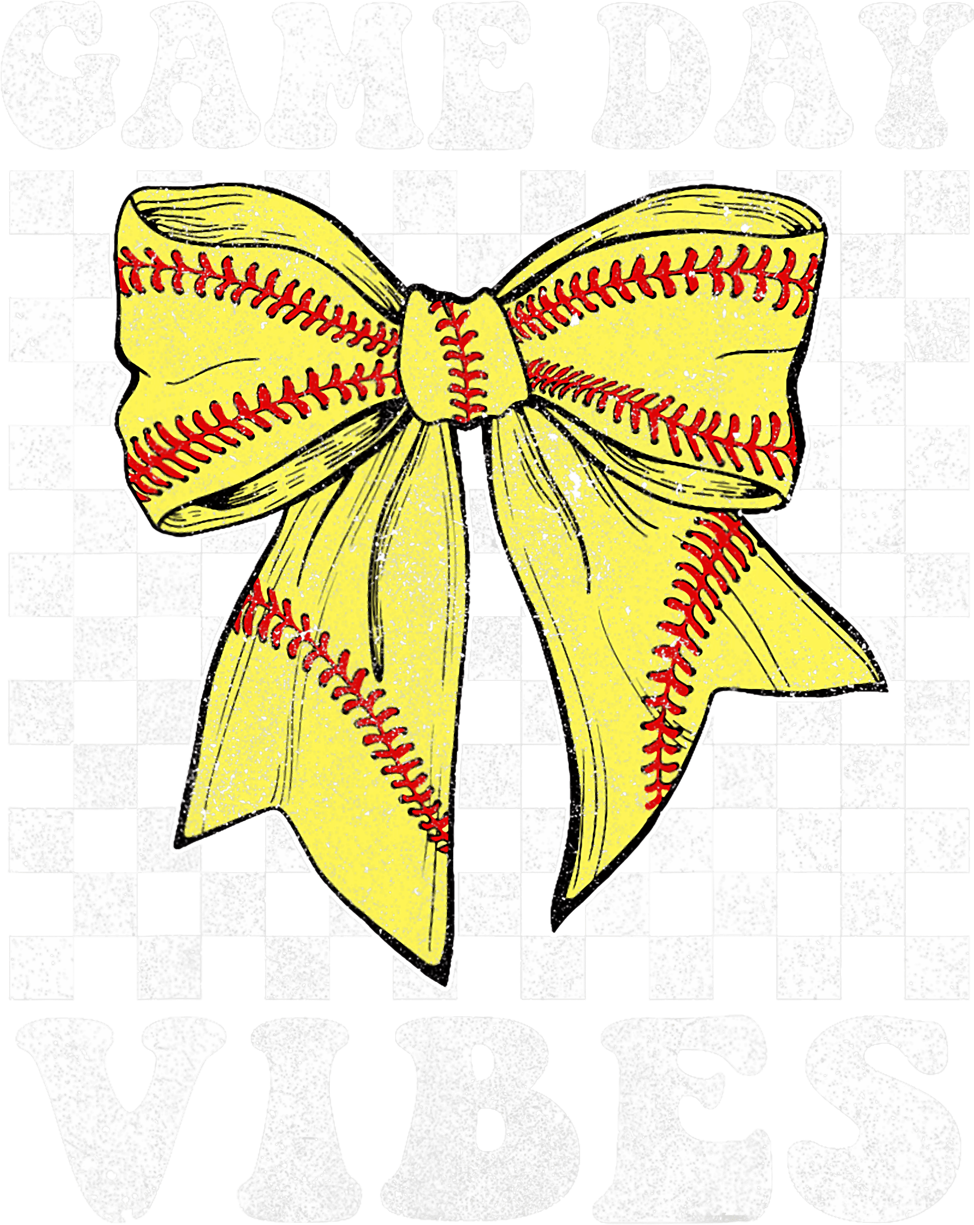 Game Day Vibes Softball Bow DTF Transfer
