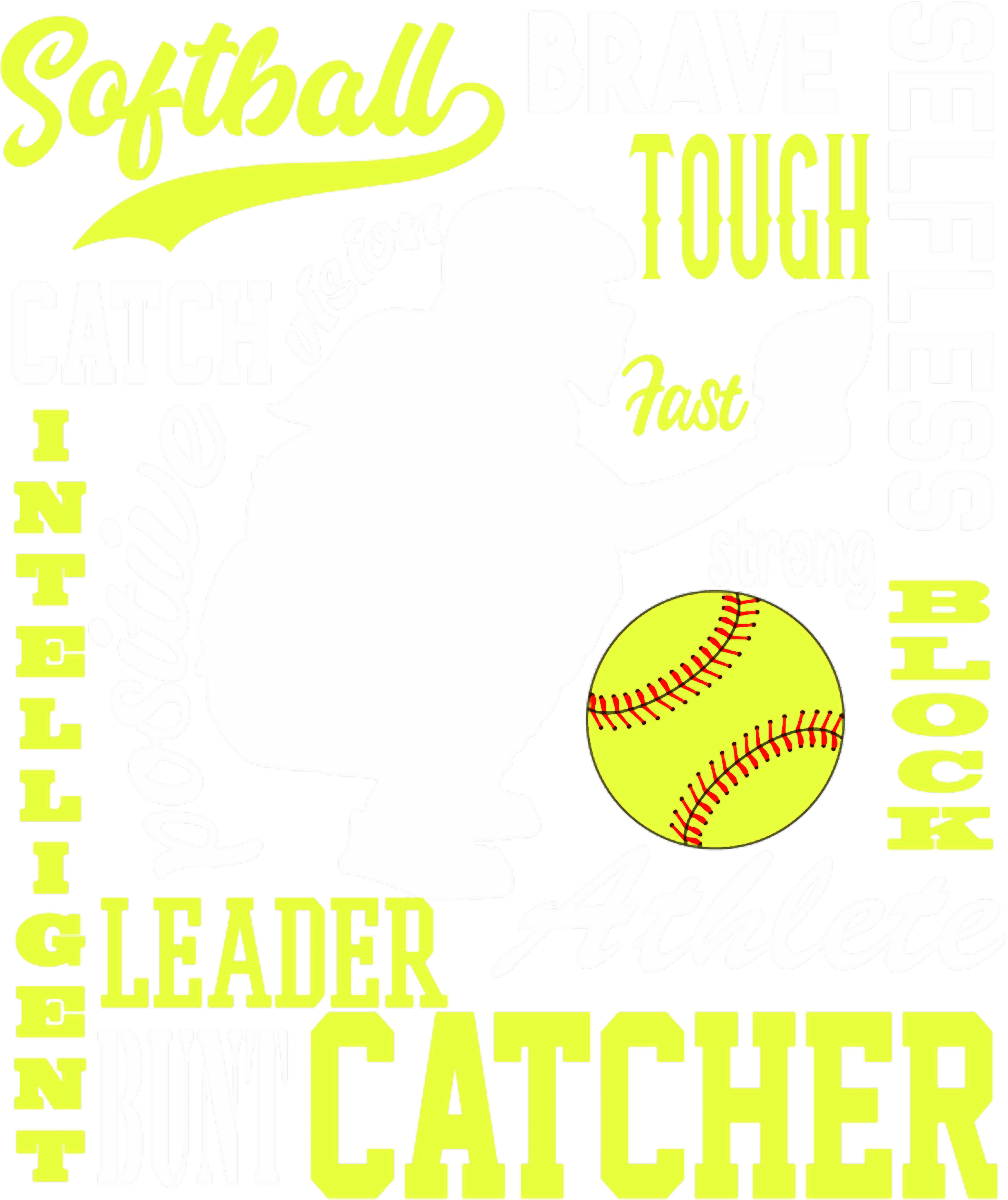 Softball Catcher Athlete DTF Transfer
