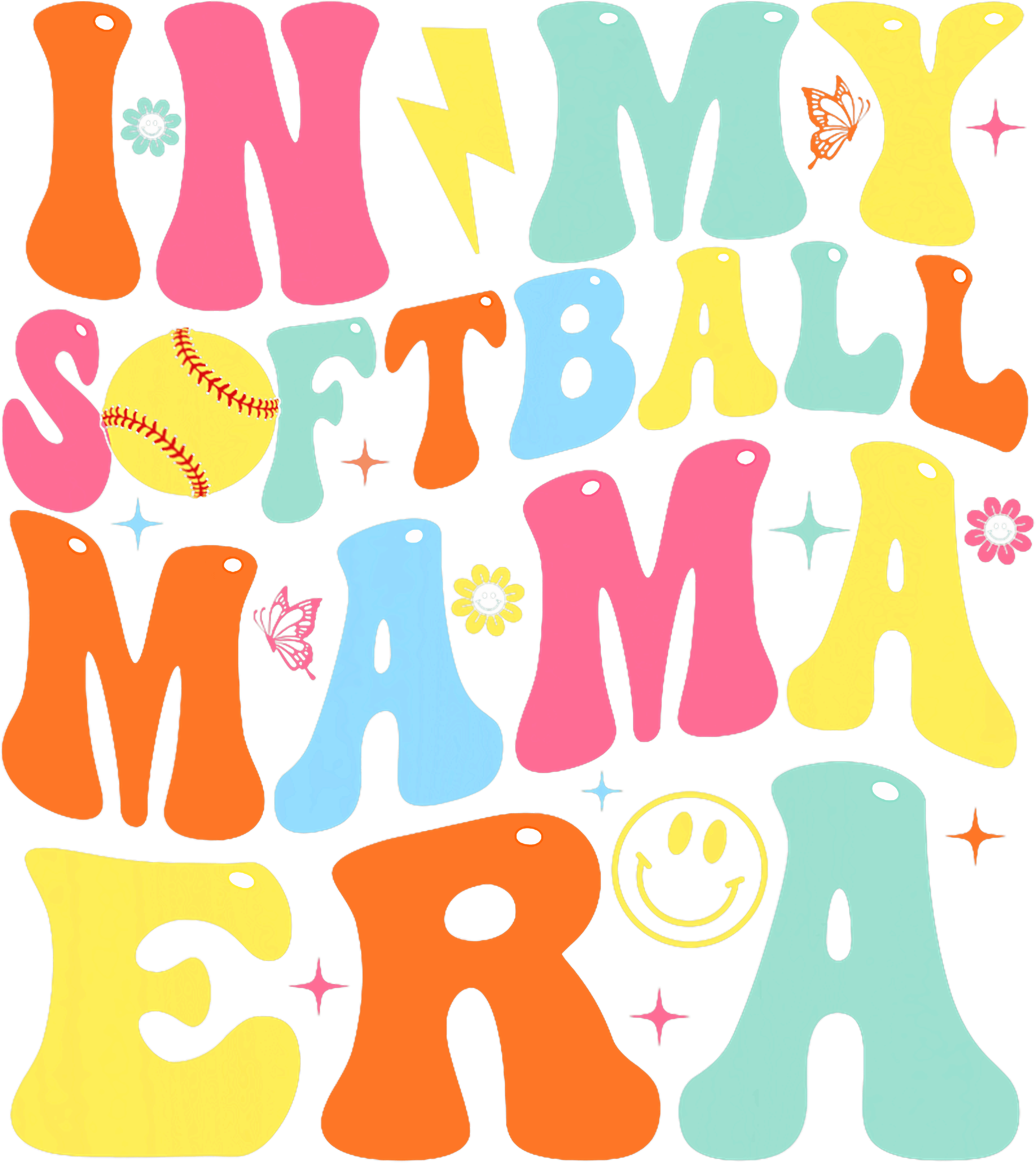 In My Softball Mama Era DTF Transfer