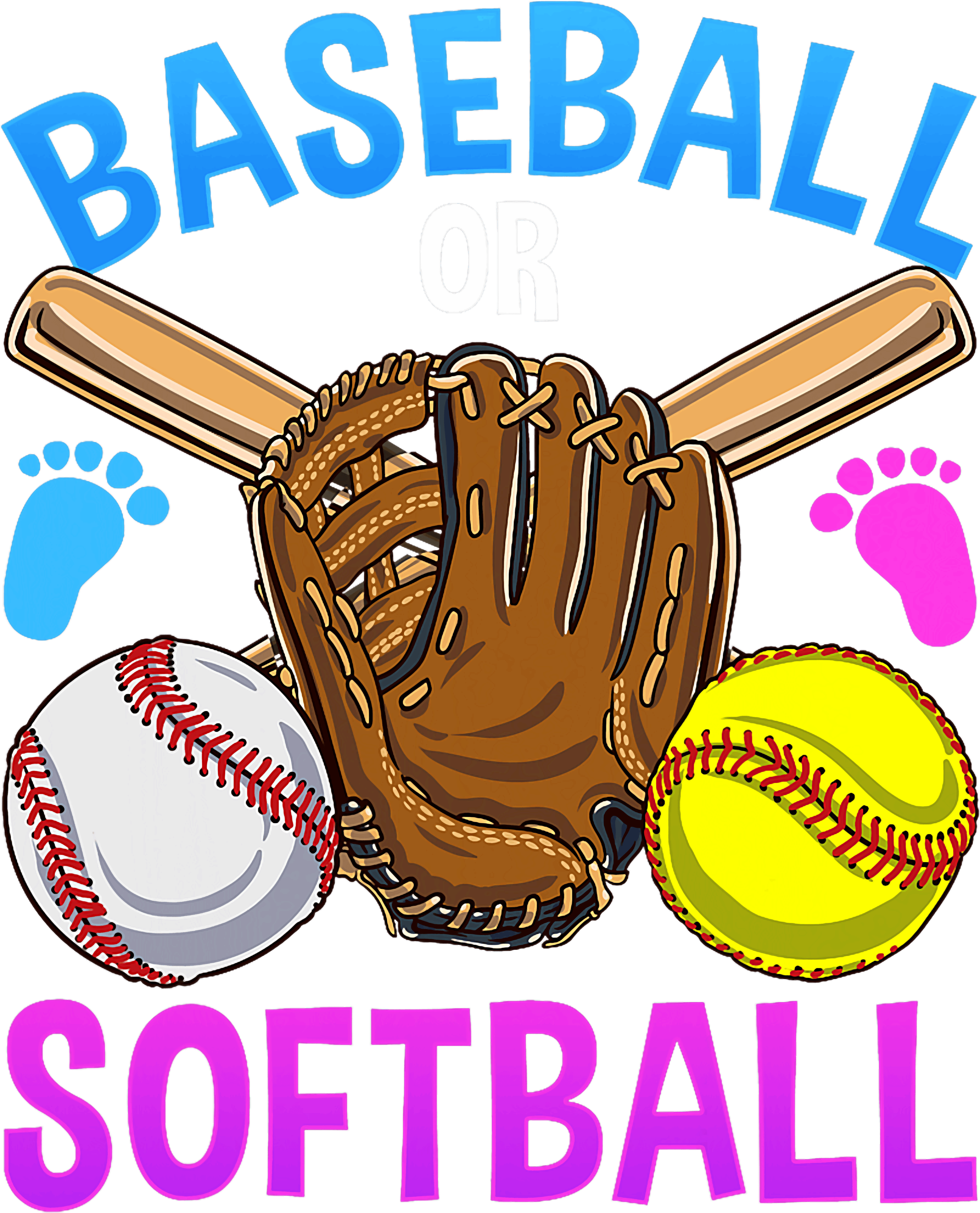 Baseball Or Softball DTF Transfer