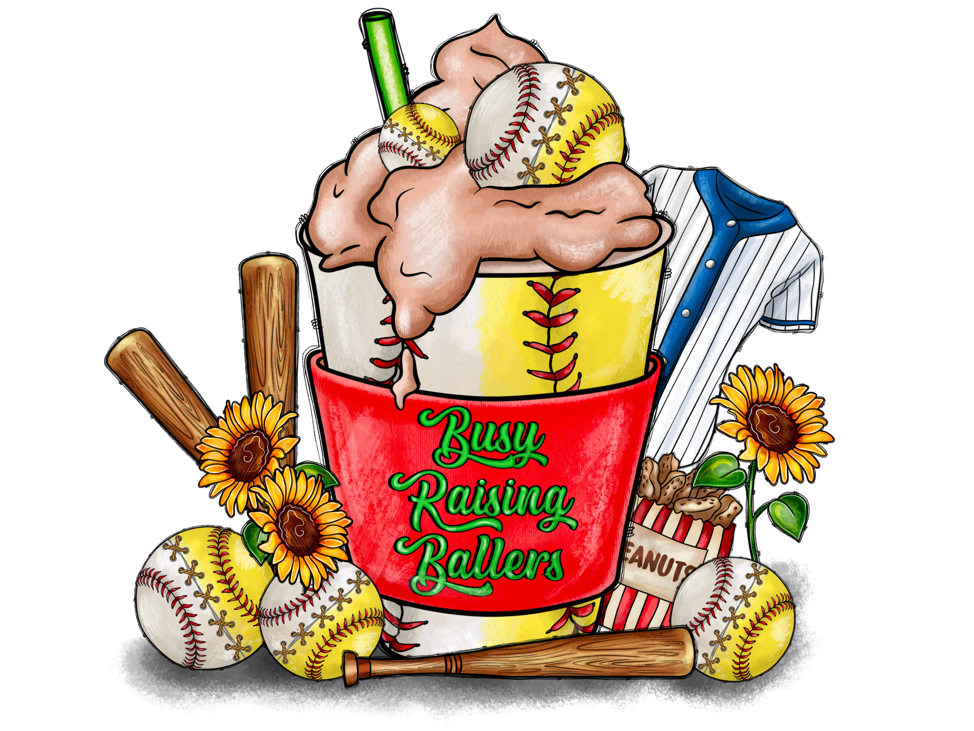 Softball Mom Essentials DTF Transfer
