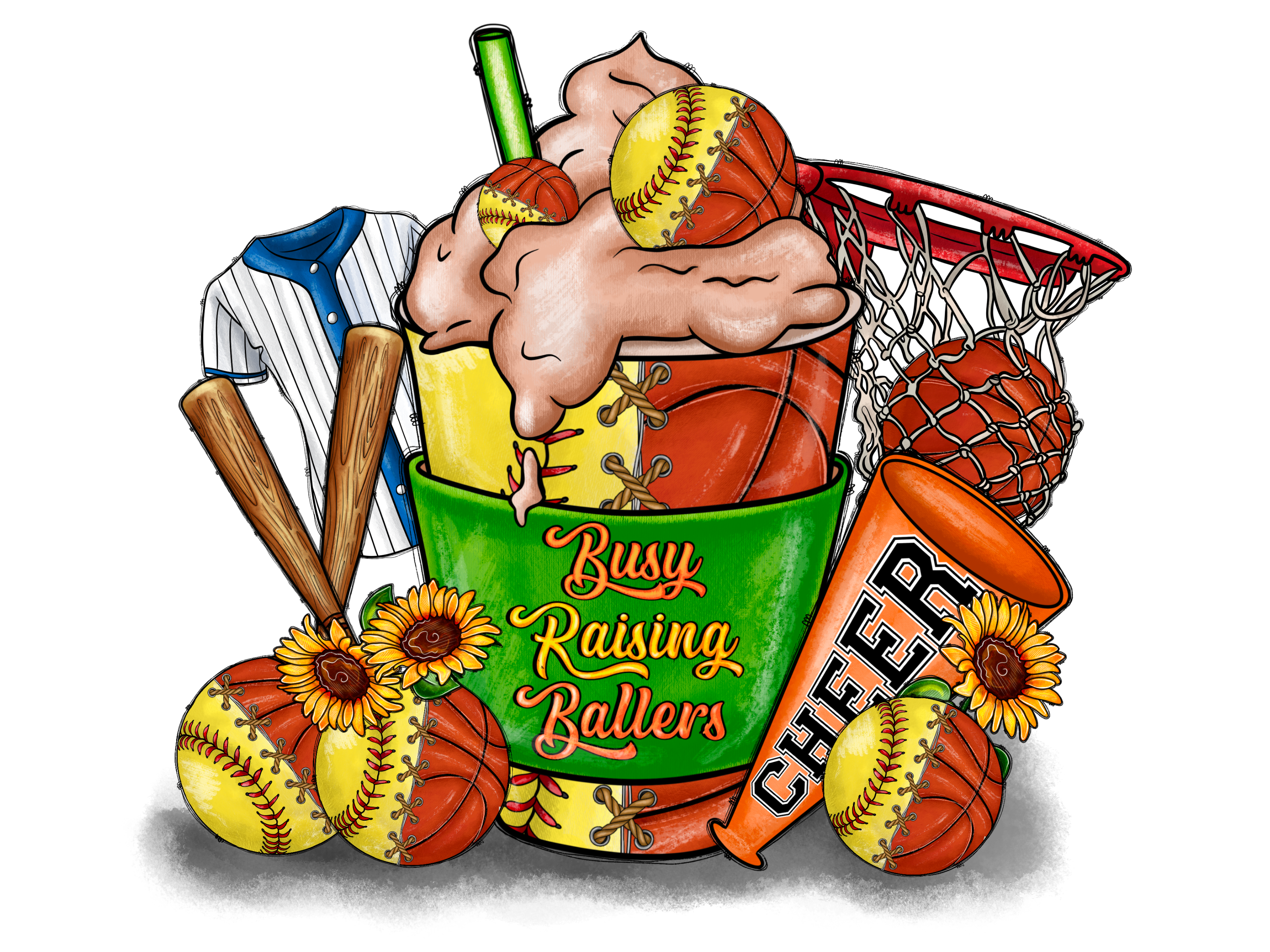 Busy Raising Sports Players DTF Transfer