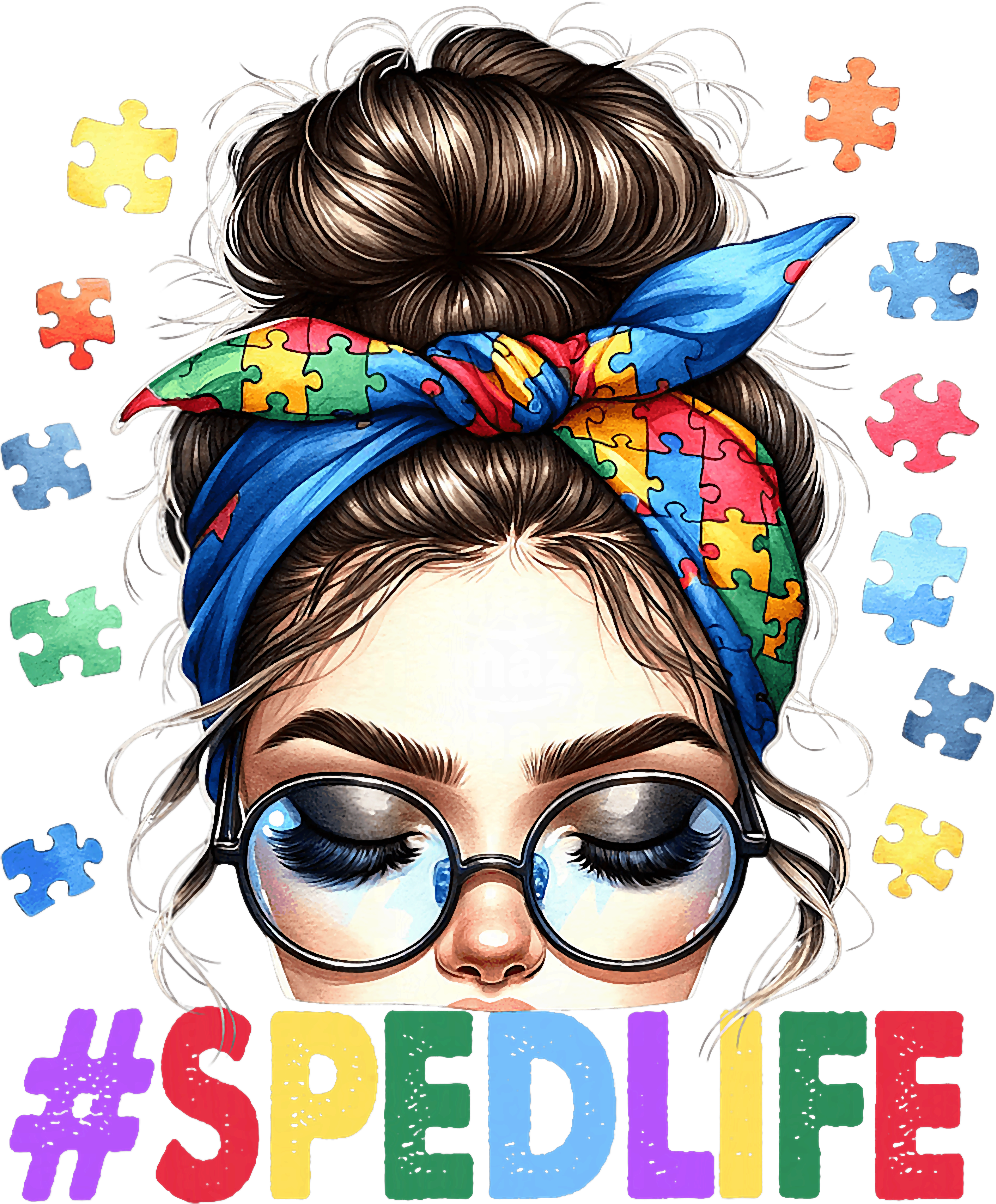 Colorful Special Education Life DTF Transfer