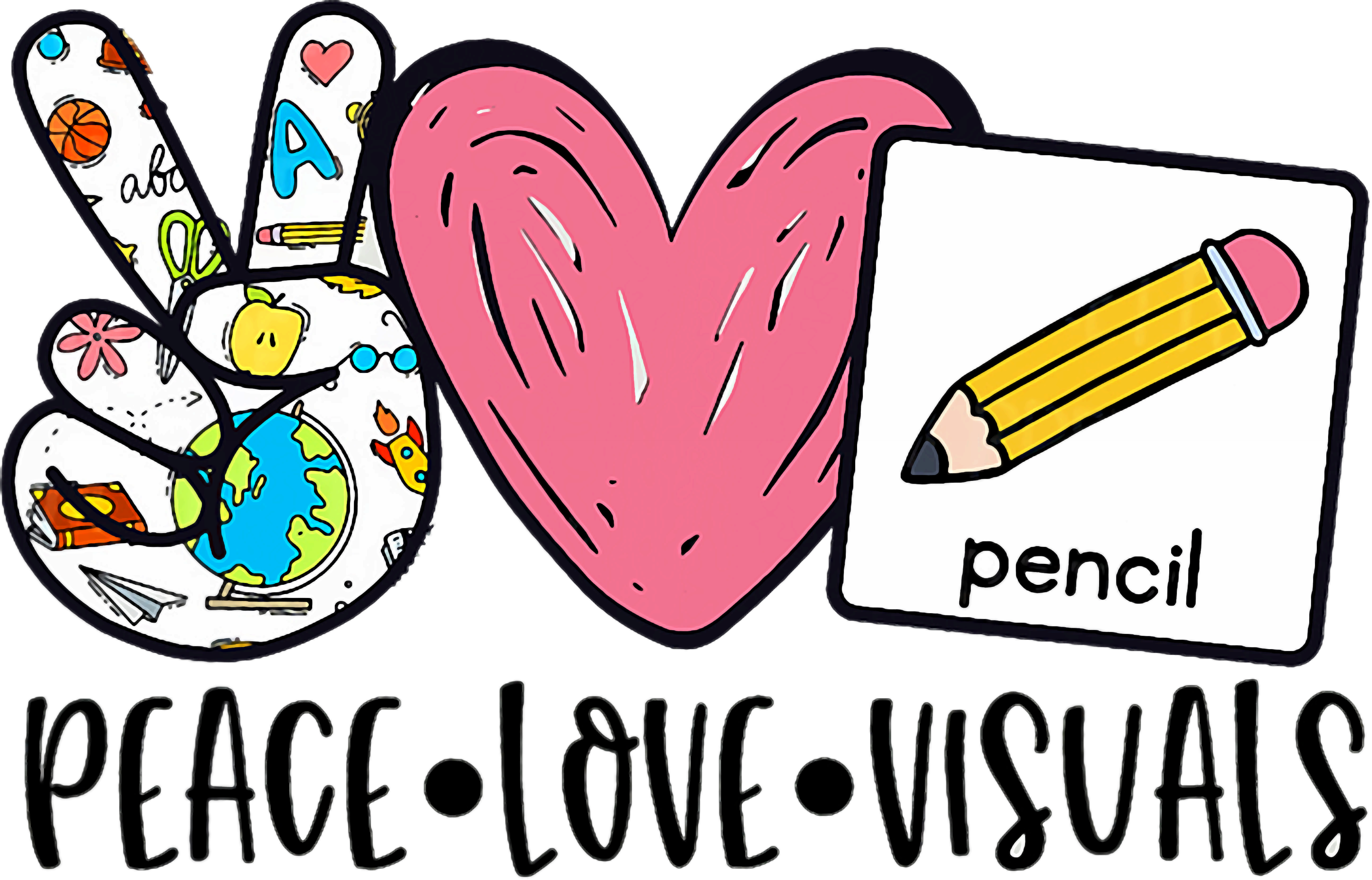 Peace Love Visuals Special Education DTF Transfer