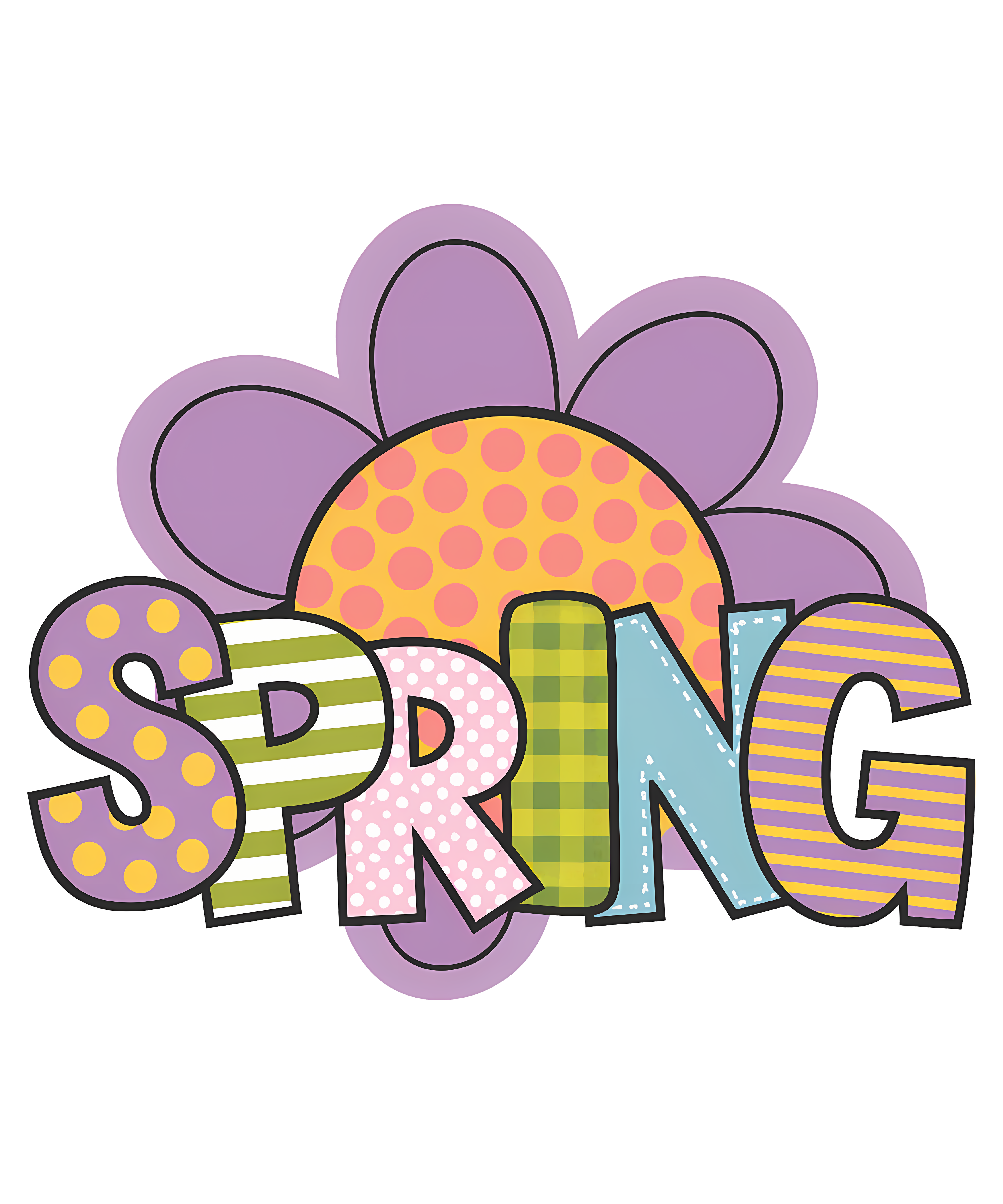 Spring Patchwork Daisy Retro DTF Transfer