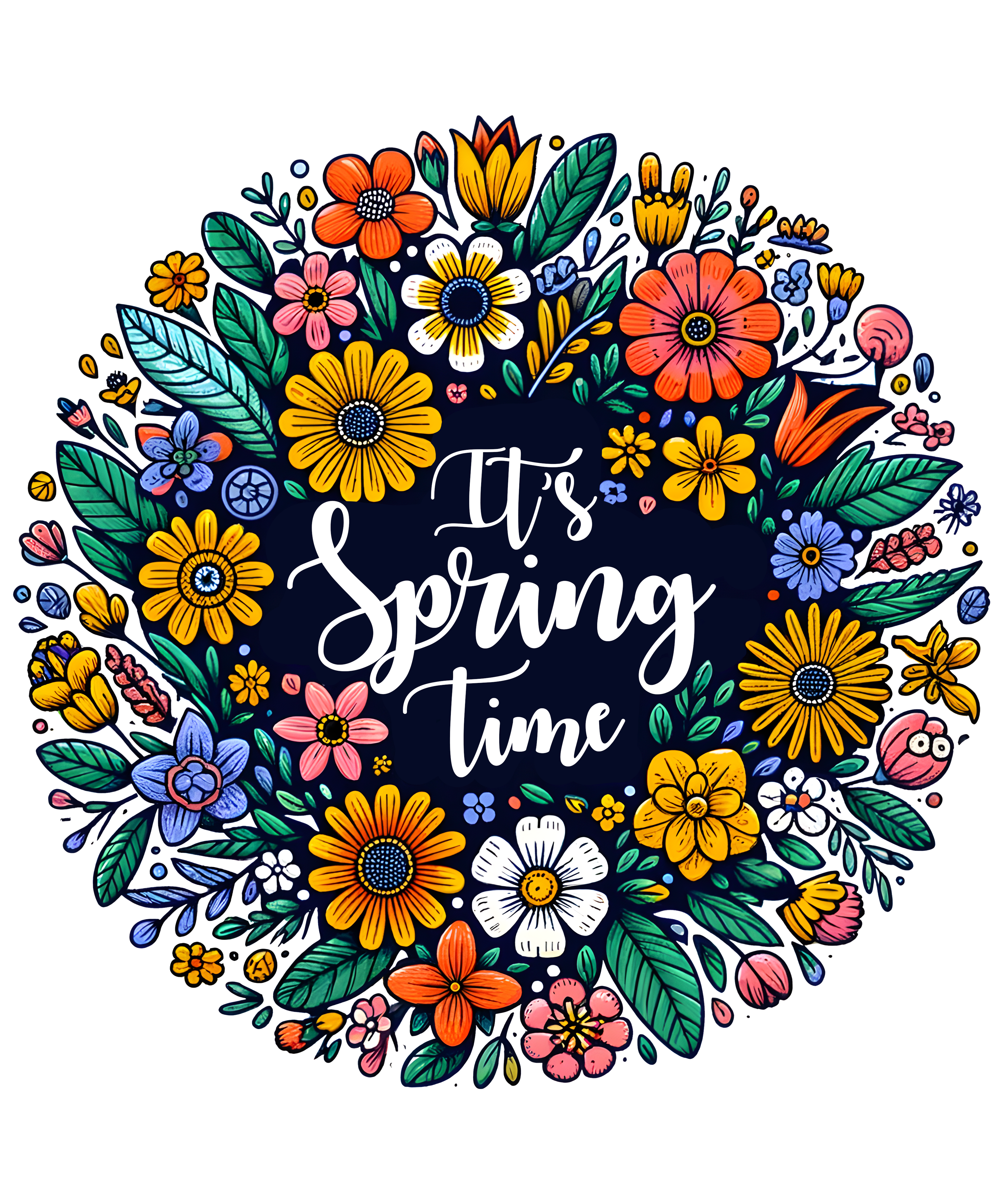 Its Spring Time Floral DTF Transfer