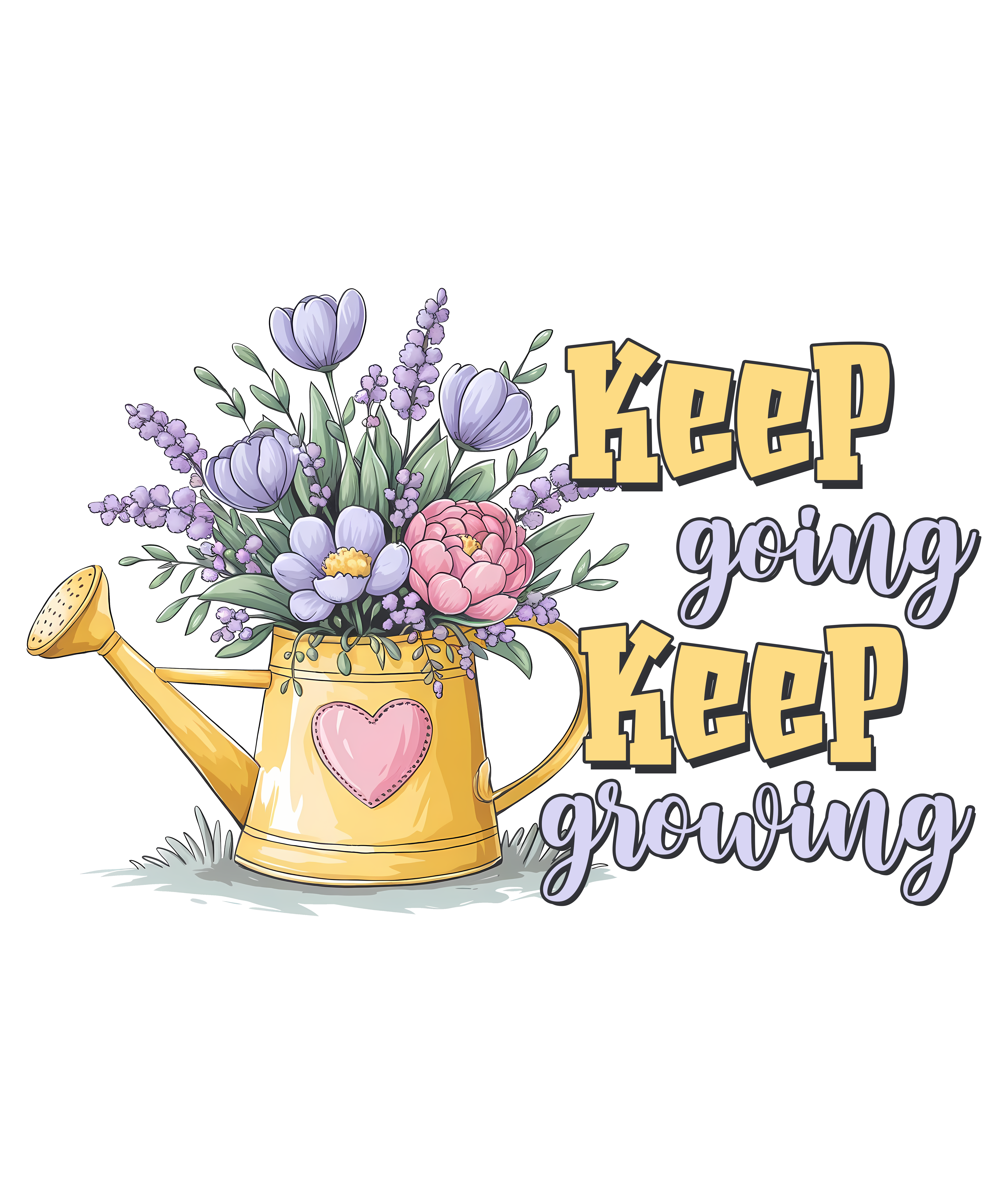 Keep Going Keep Growing DTF Transfer