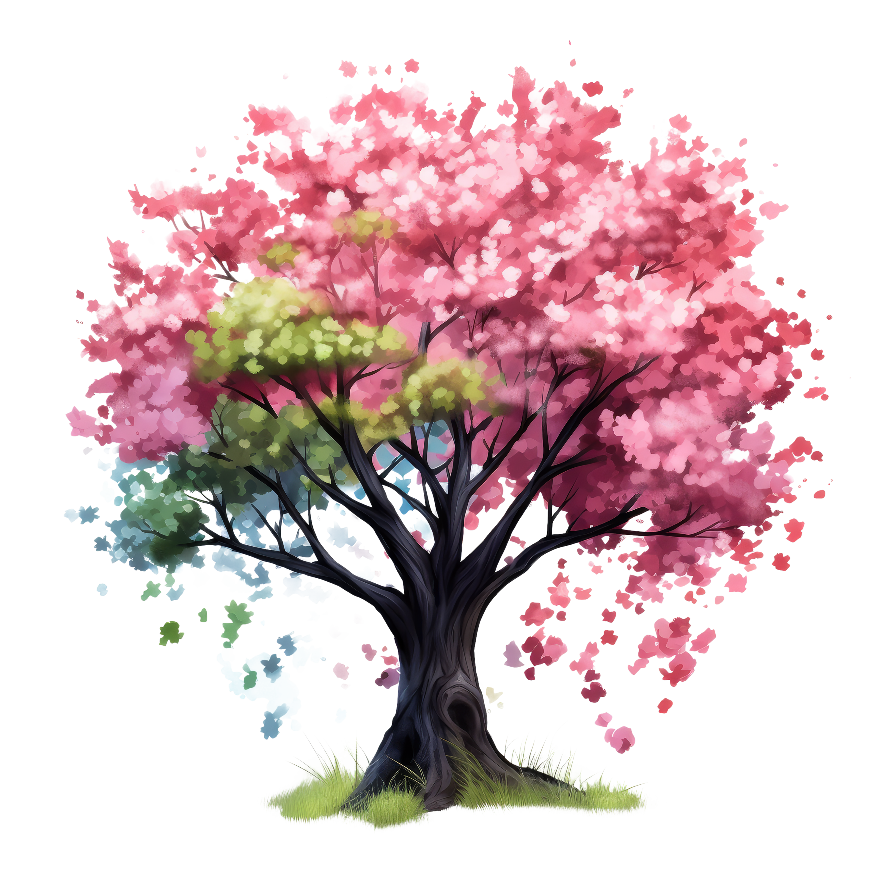Pink Blossoming Spring Tree DTF Transfer