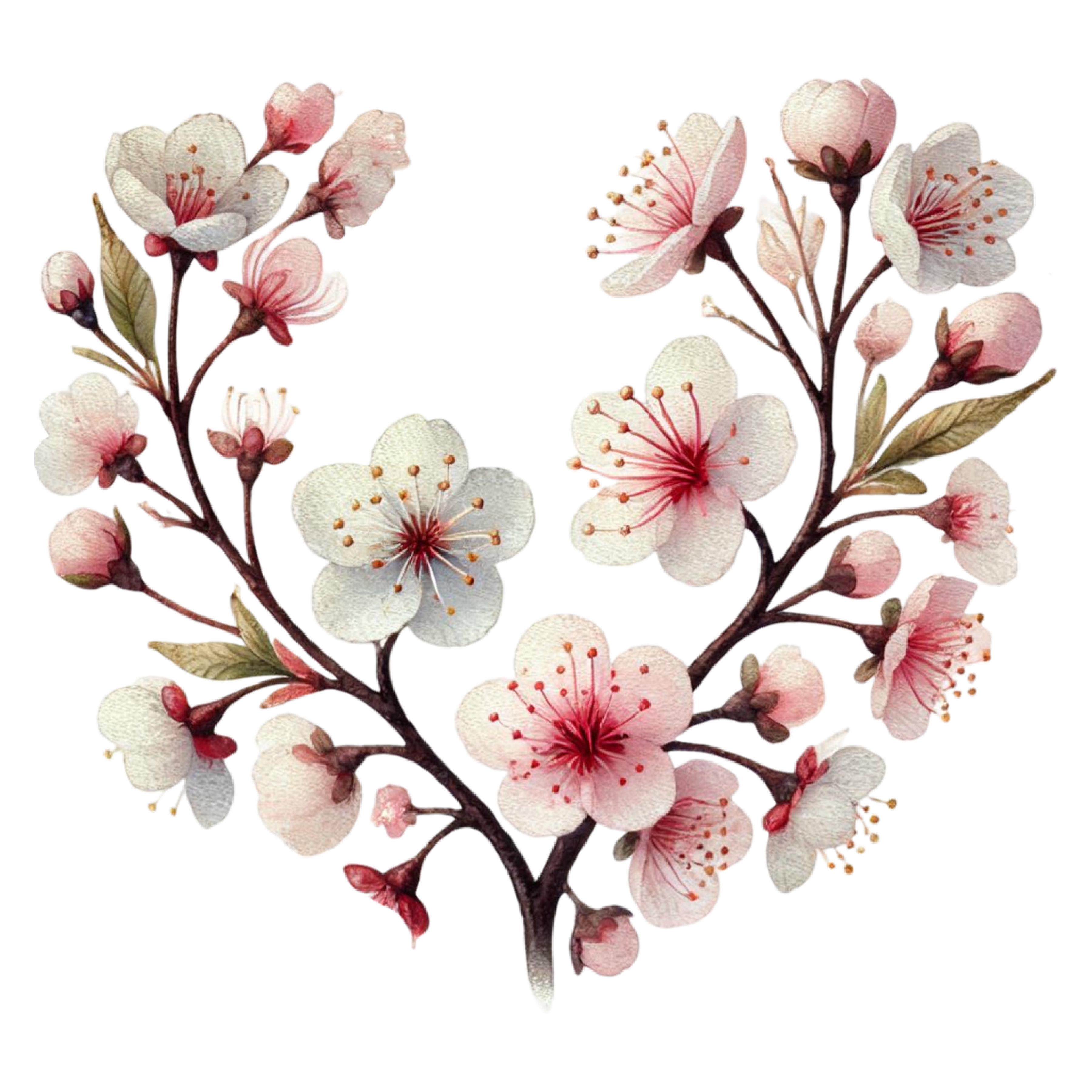 Pink Cherry Blossom Branch DTF Transfer