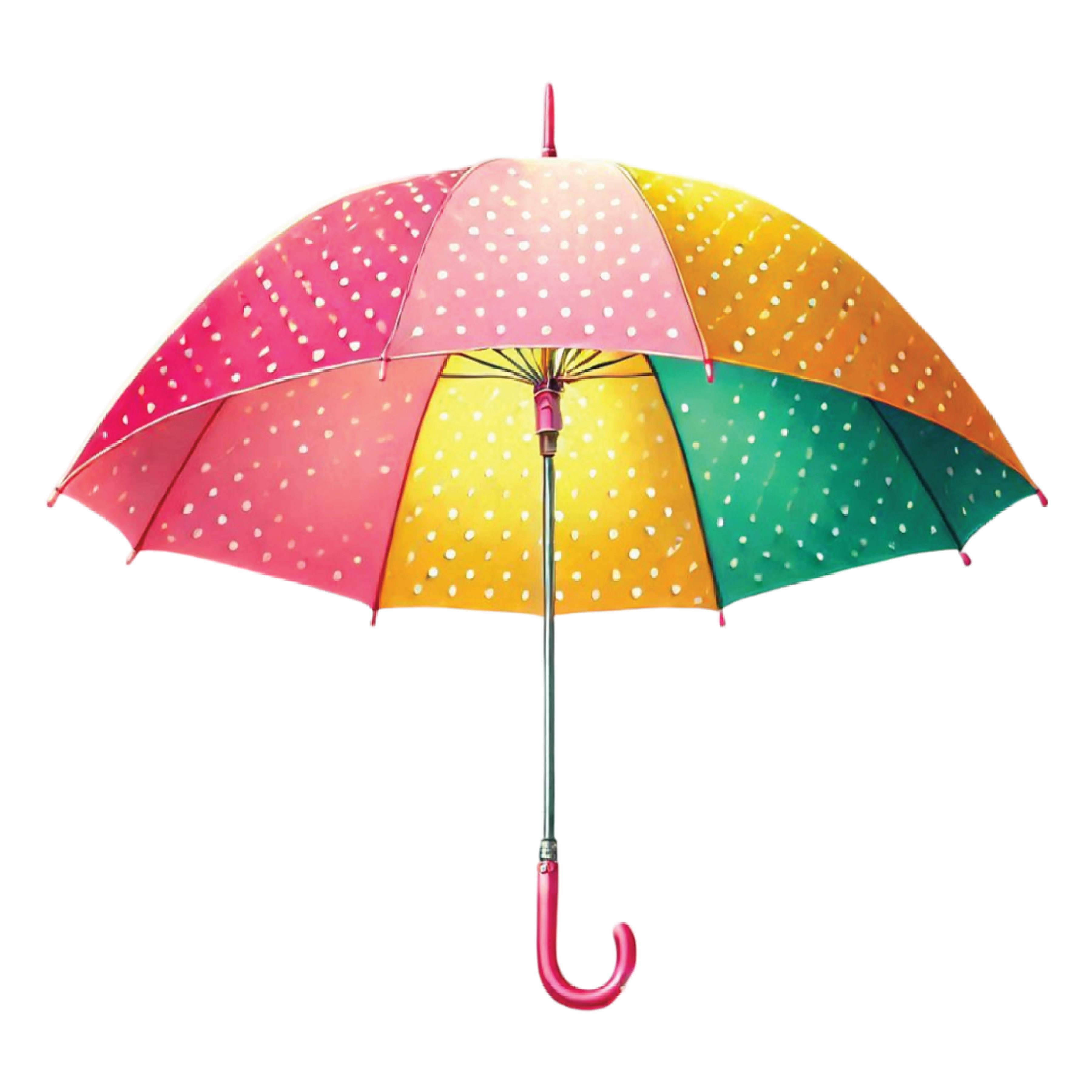 Colorful Polka Dot Umbrella DTF Transfer