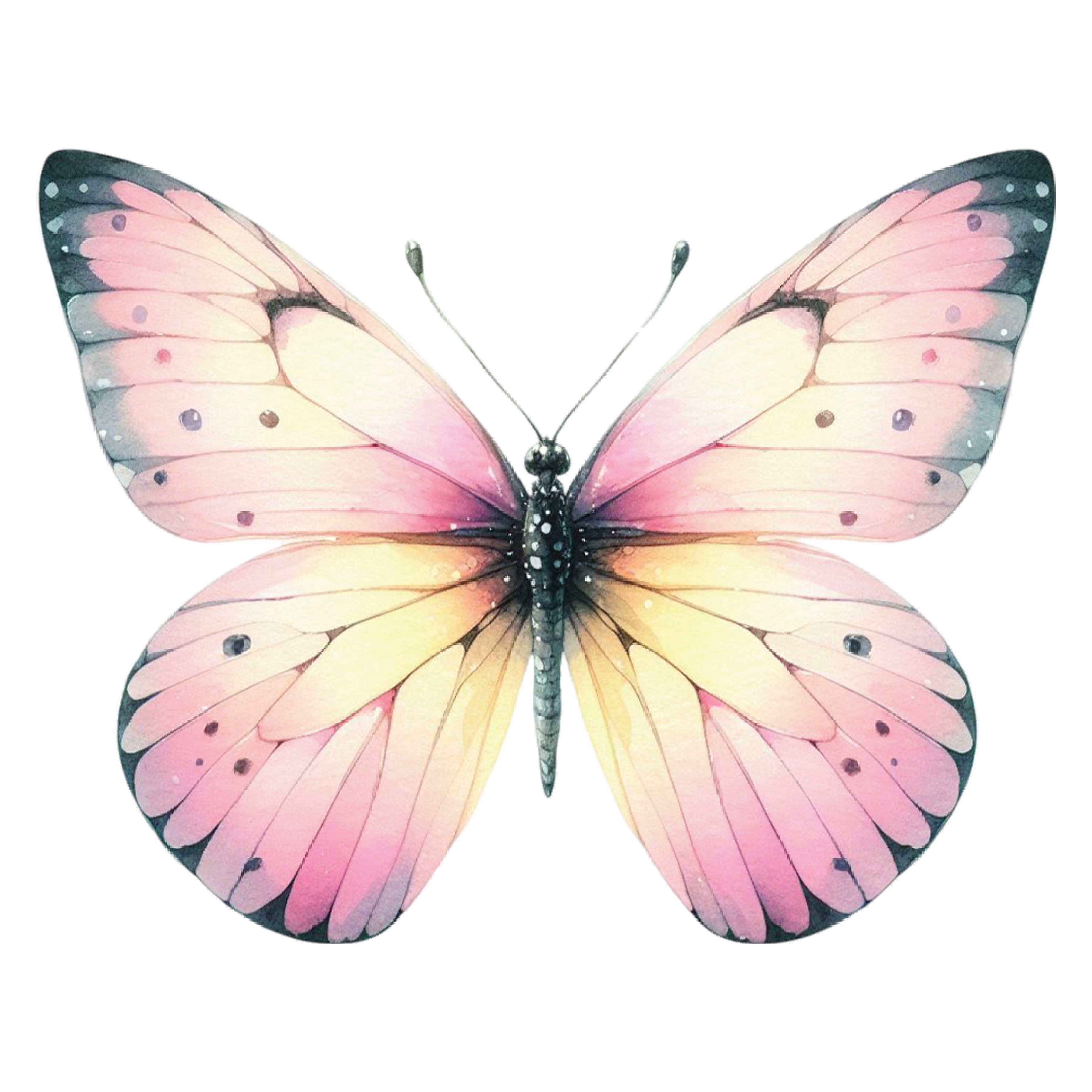 Pastel Pink Butterfly DTF Transfer