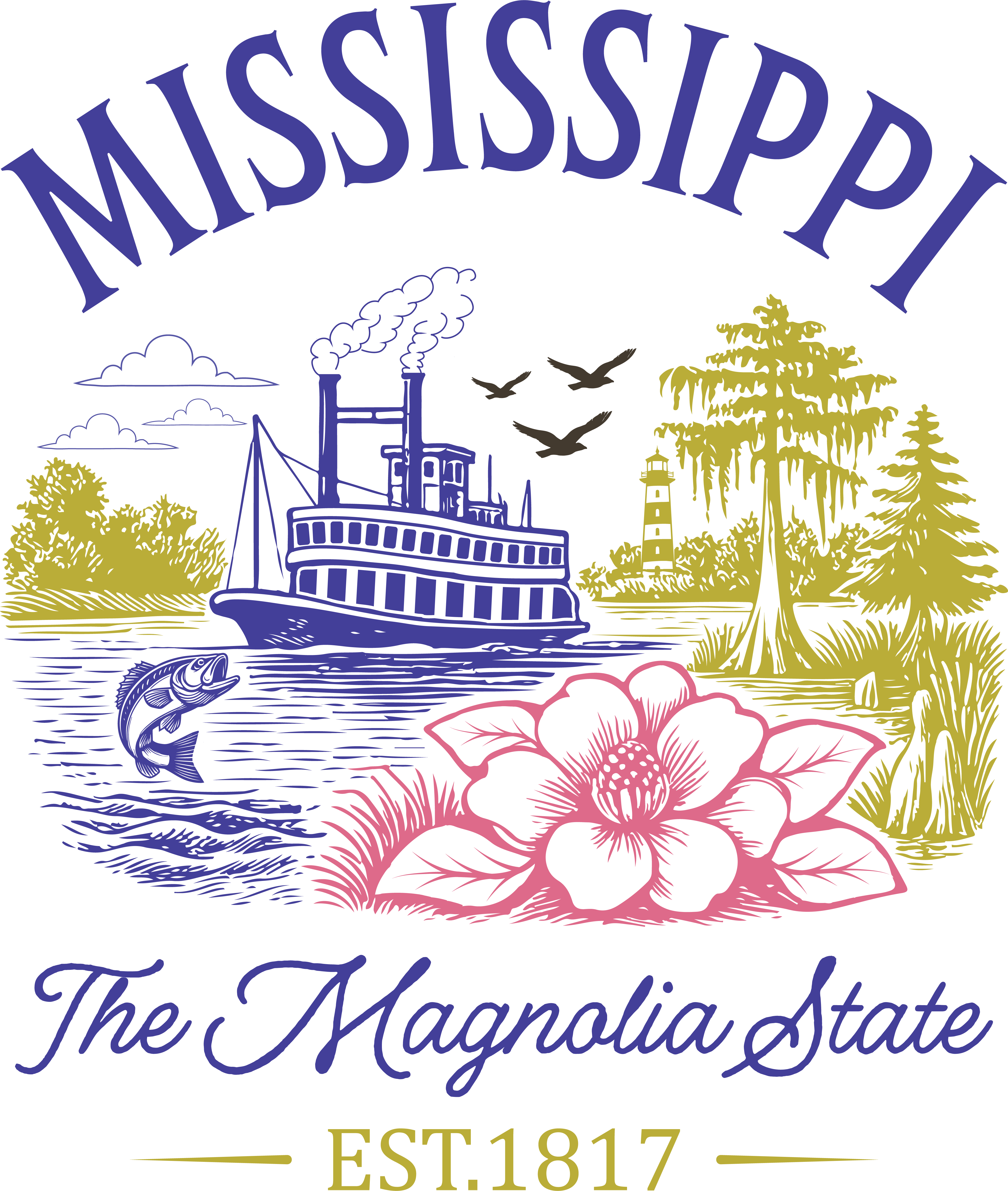Mississippi River Heritage DTF Transfer