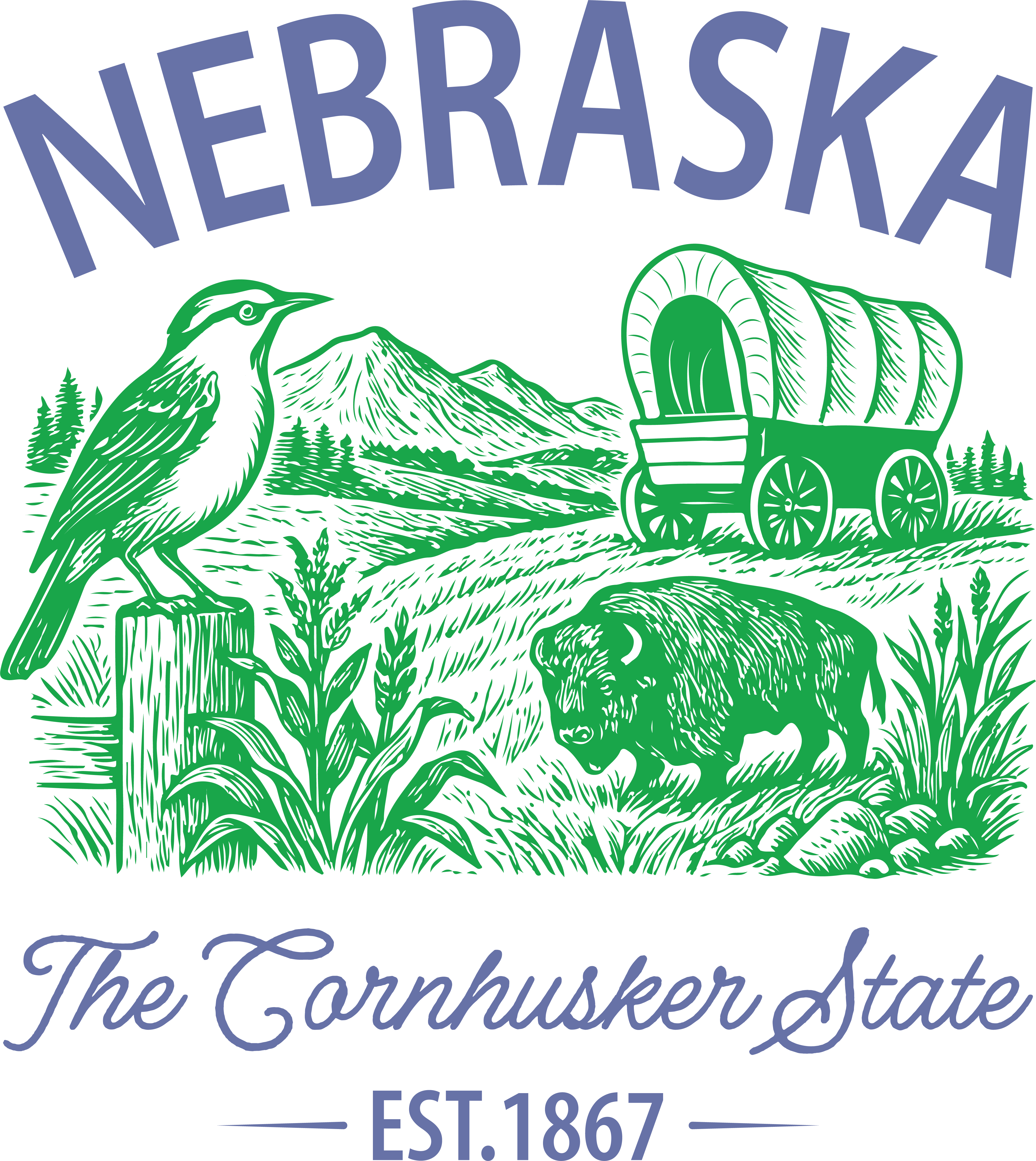 Nebraska Prairie Heritage DTF Transfer