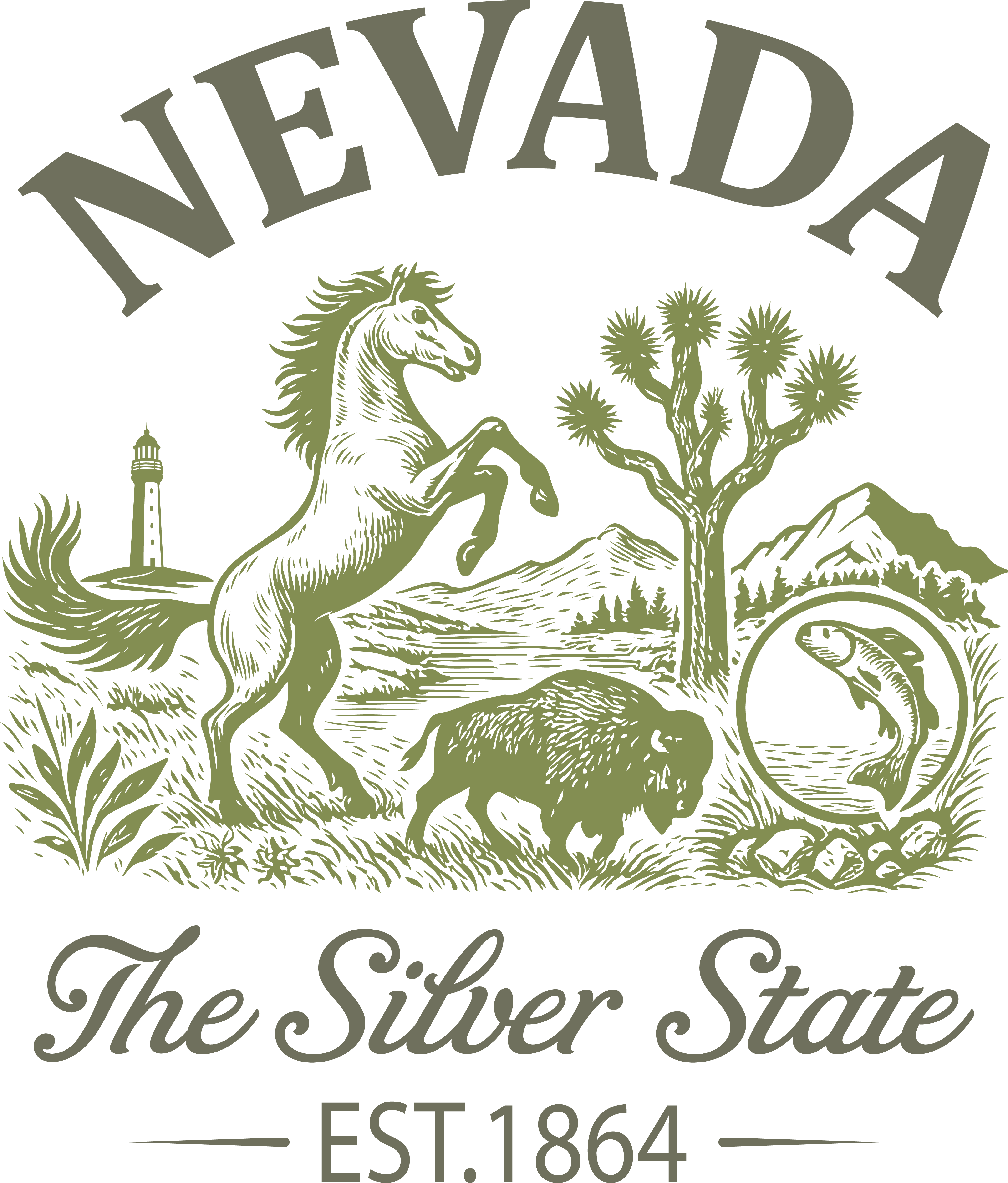 Nevada Desert Wildlife DTF Transfer